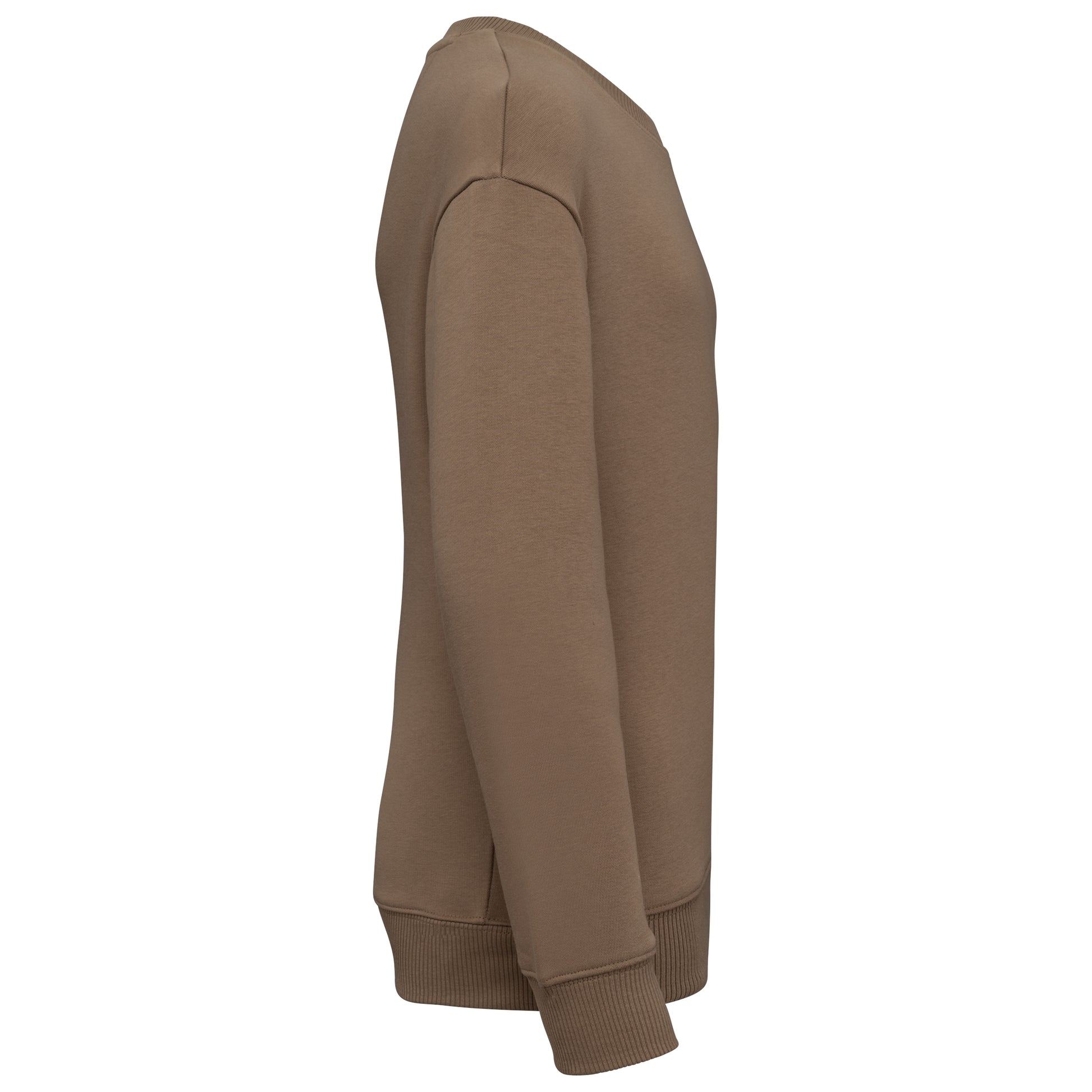 Ecologische cropped kindersweater met ronde hals