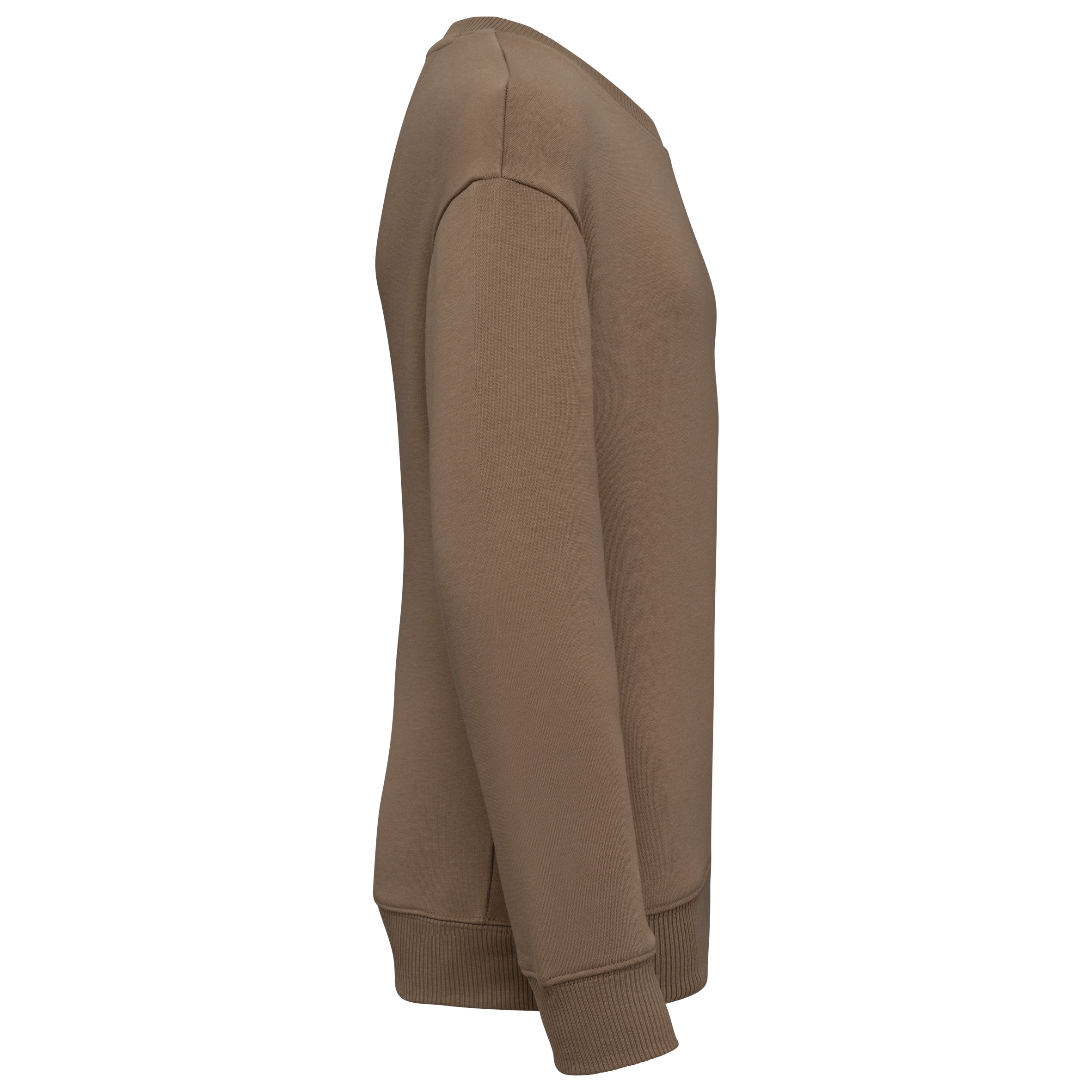 Ecologische cropped kindersweater met ronde hals