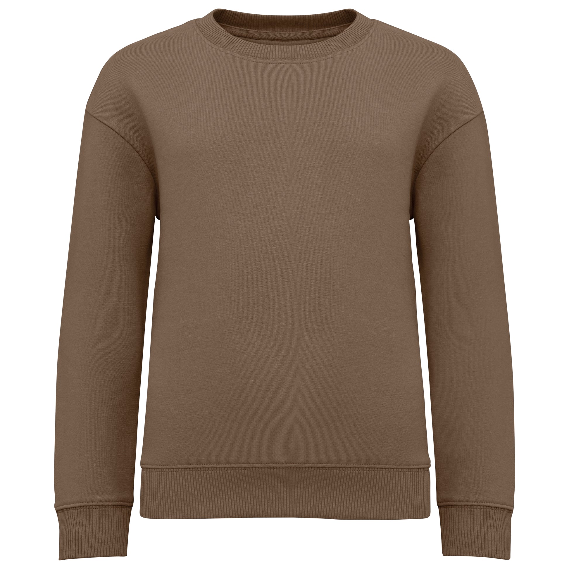 Ecologische cropped kindersweater met ronde hals