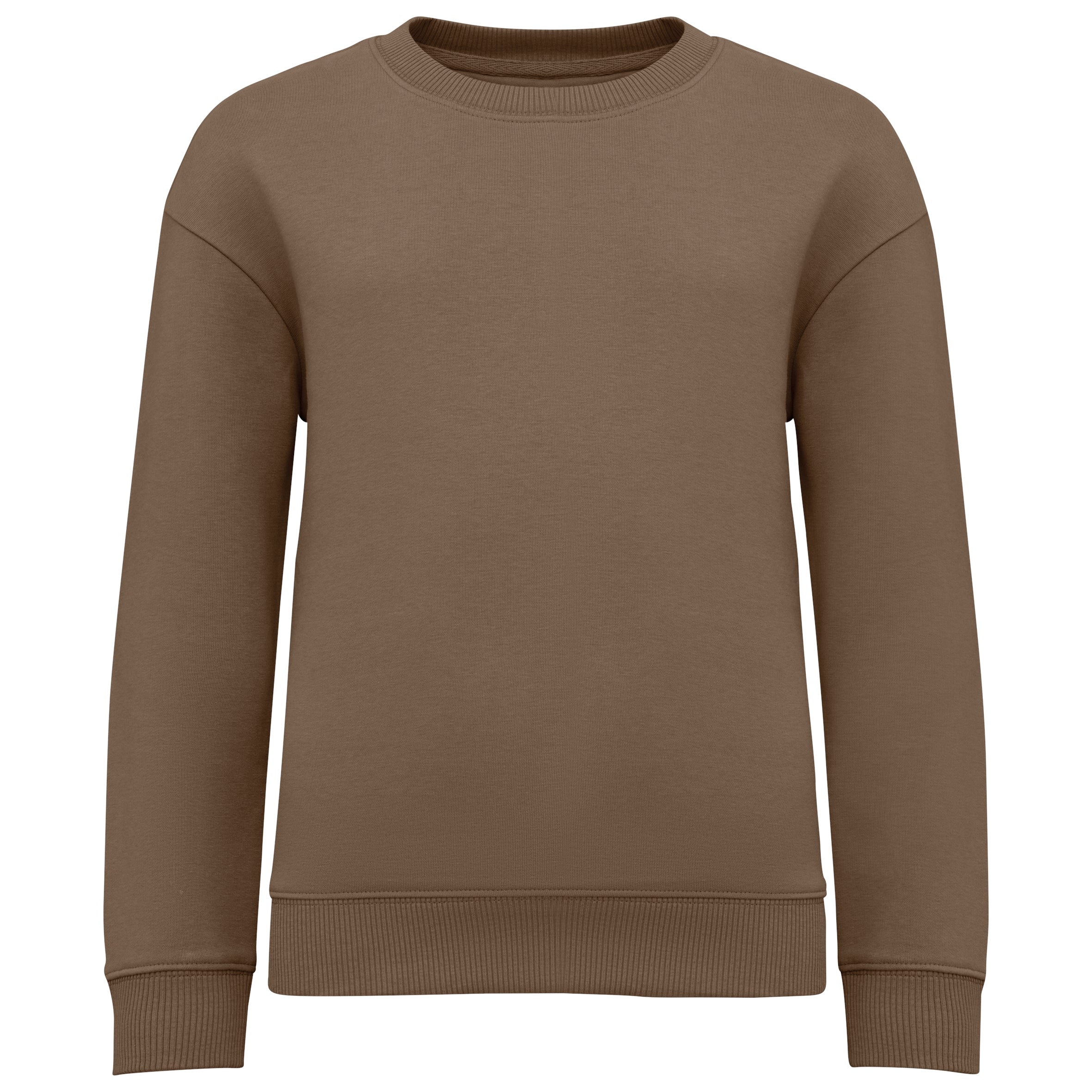 Ecologische cropped kindersweater met ronde hals