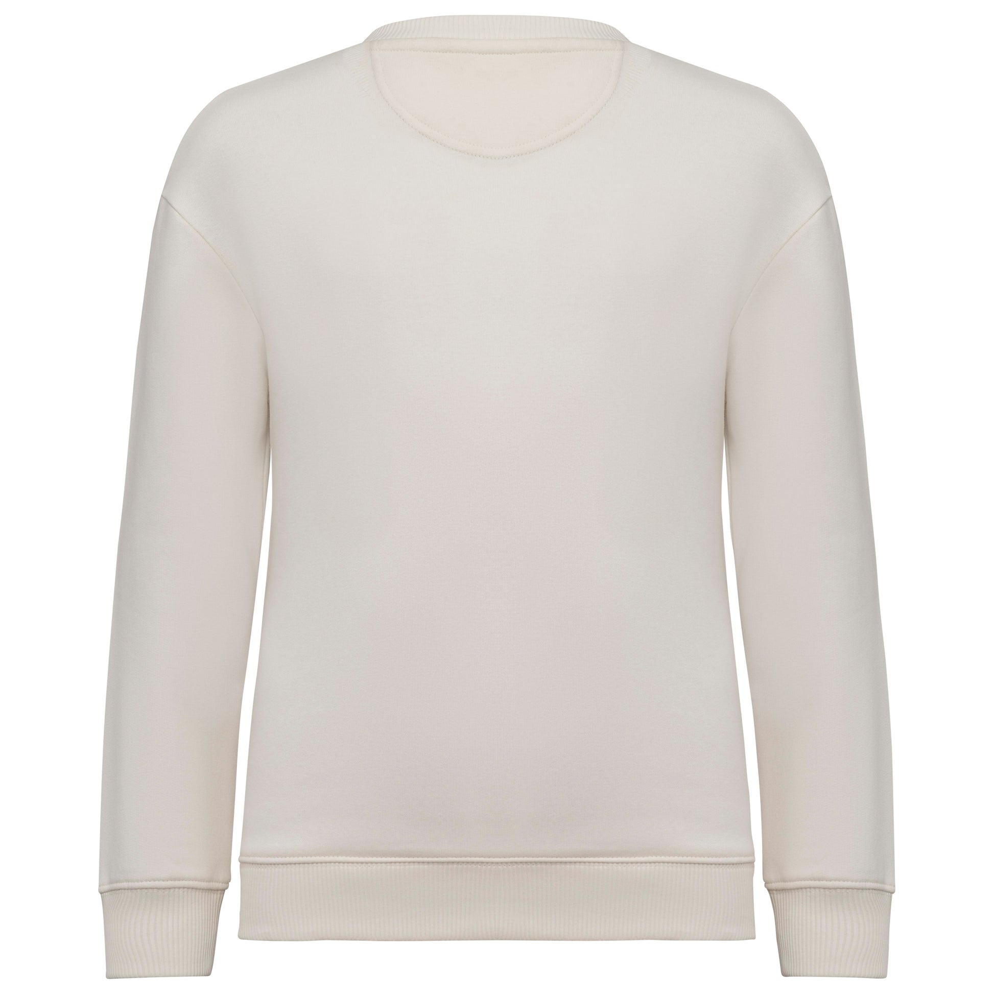 Ecologische cropped kindersweater met ronde hals