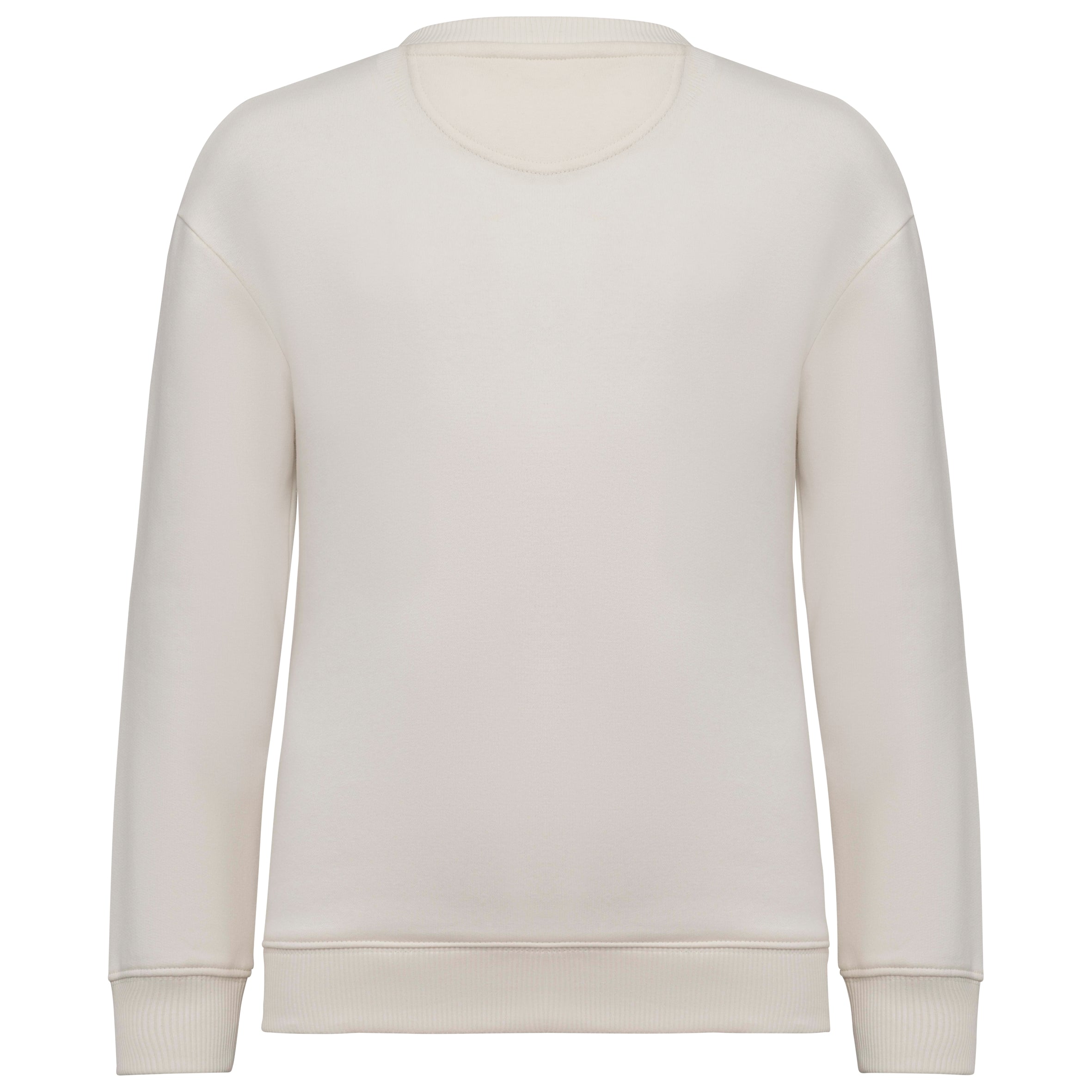 Ecologische cropped kindersweater met ronde hals