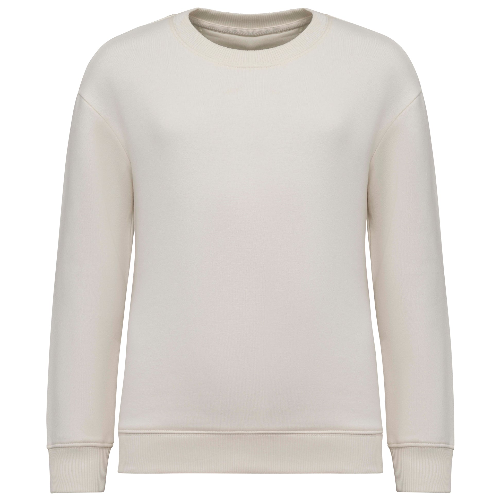 Ecologische cropped kindersweater met ronde hals