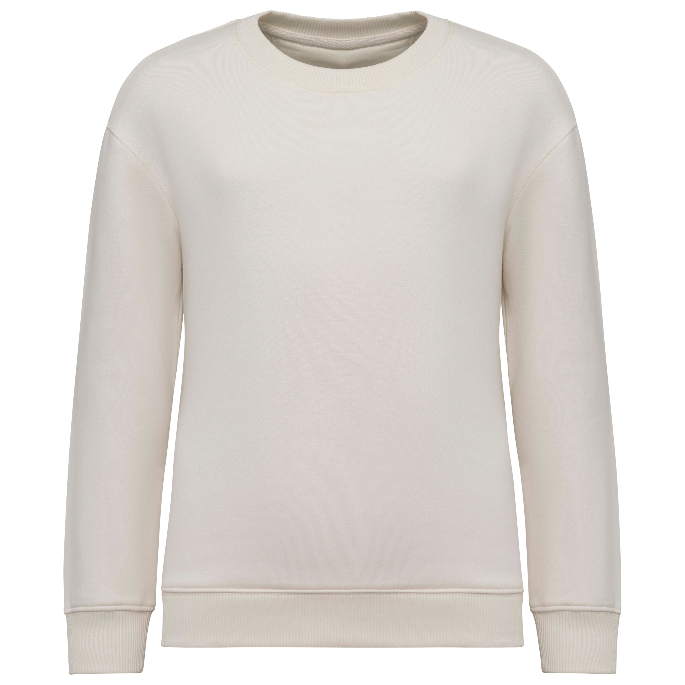 Ecologische cropped kindersweater met ronde hals