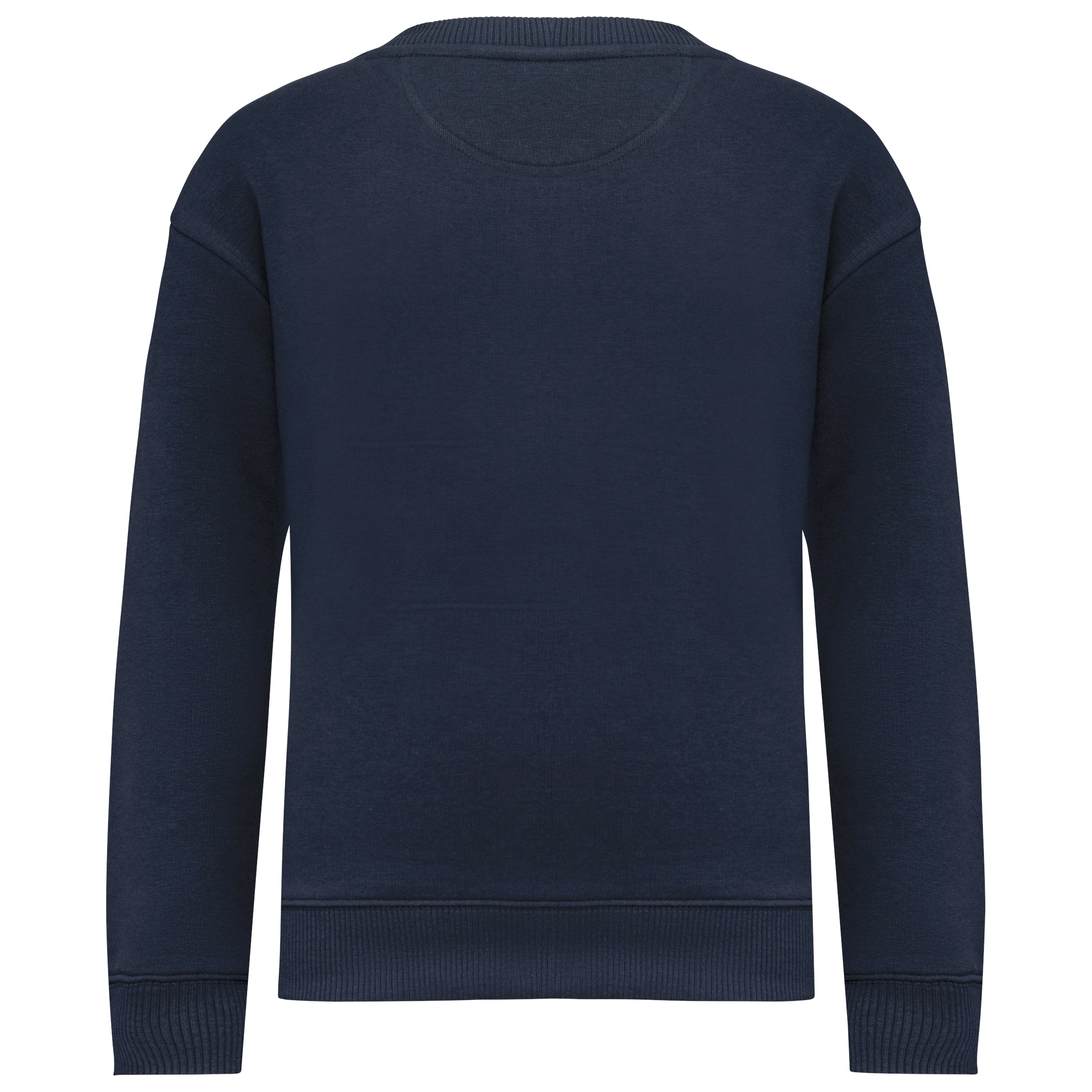 Ecologische cropped kindersweater met ronde hals