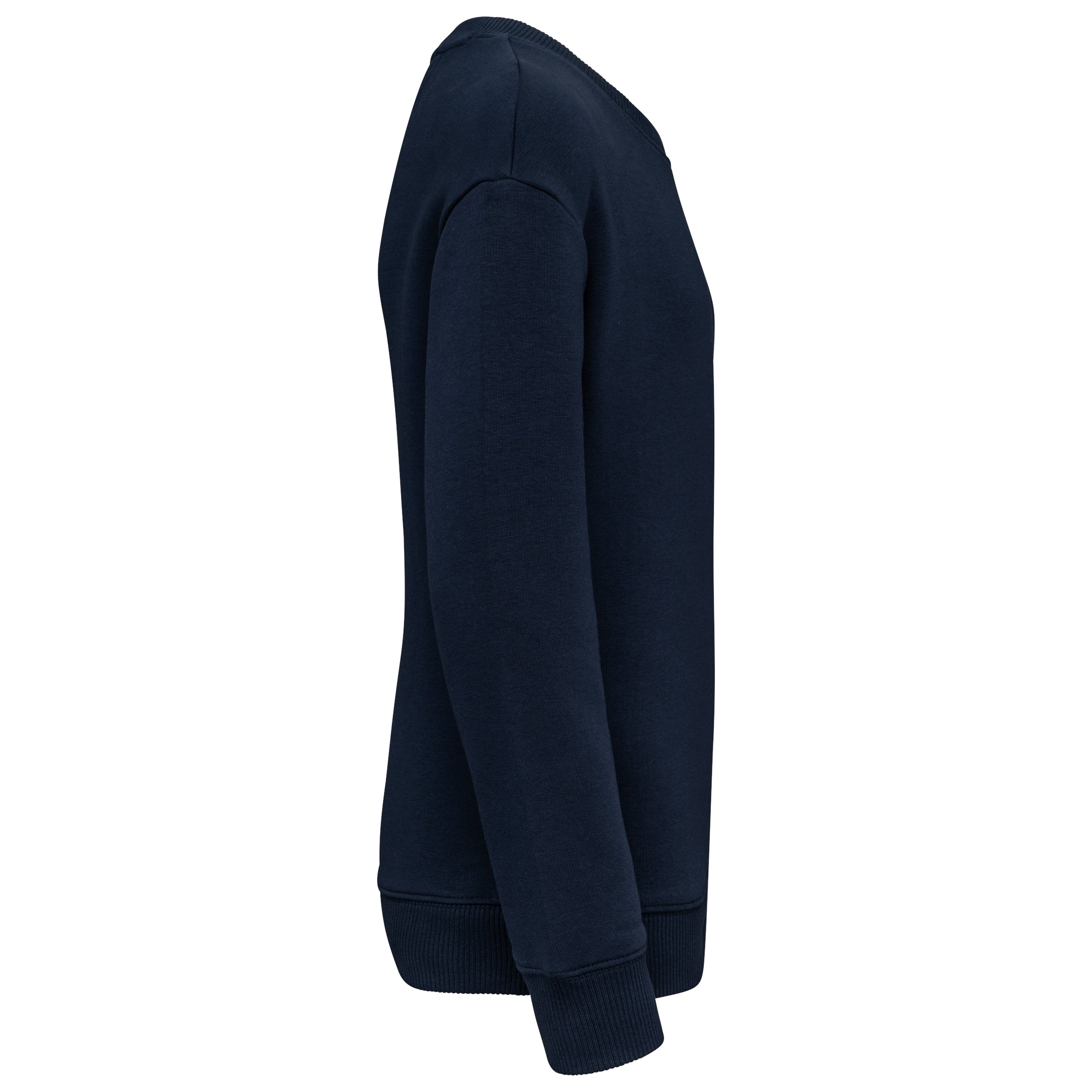 Ecologische cropped kindersweater met ronde hals