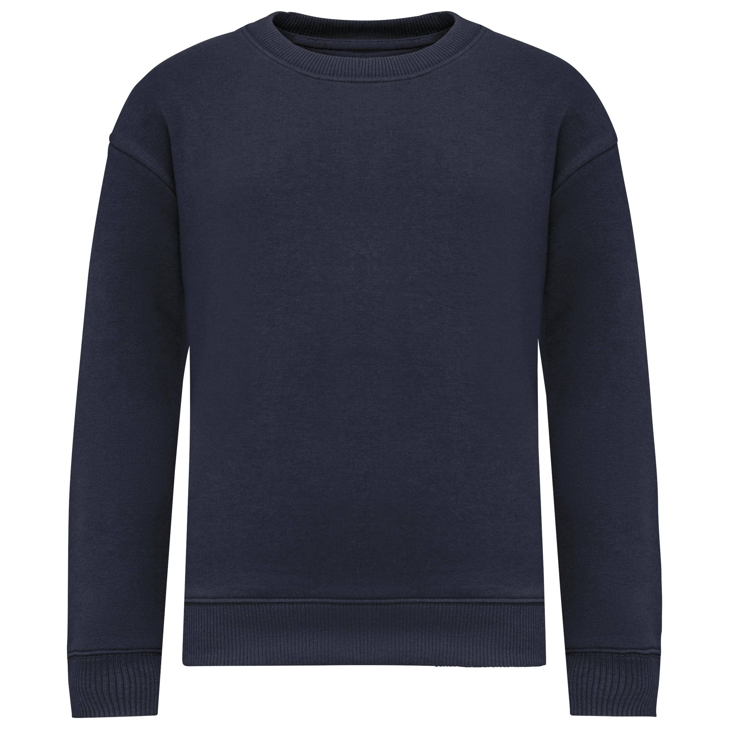 Ecologische cropped kindersweater met ronde hals