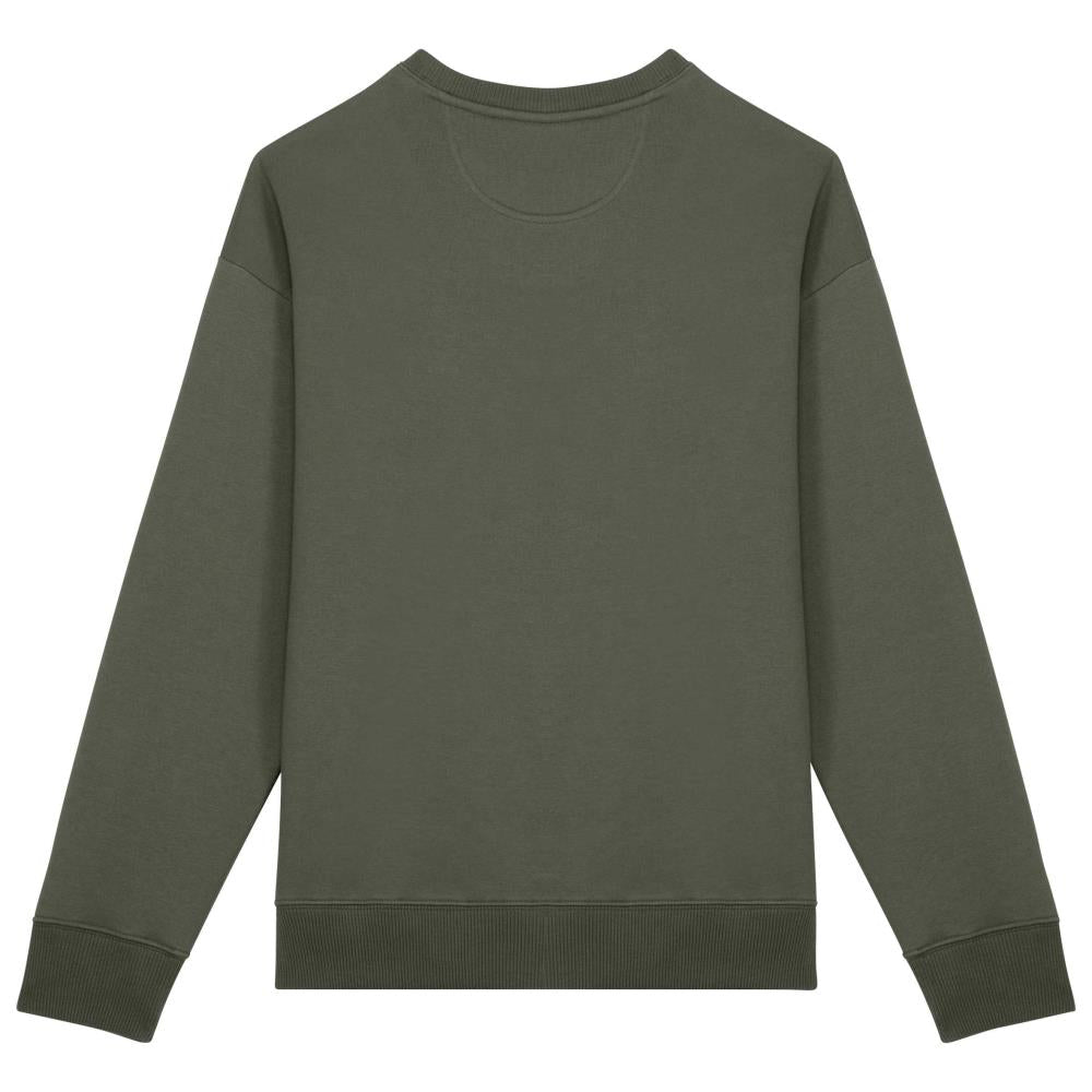 Ecologische oversized uniseks sweater met ronde hals