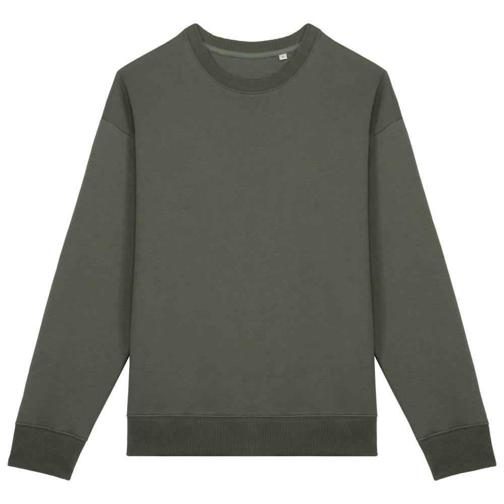 Ecologische oversized uniseks sweater met ronde hals