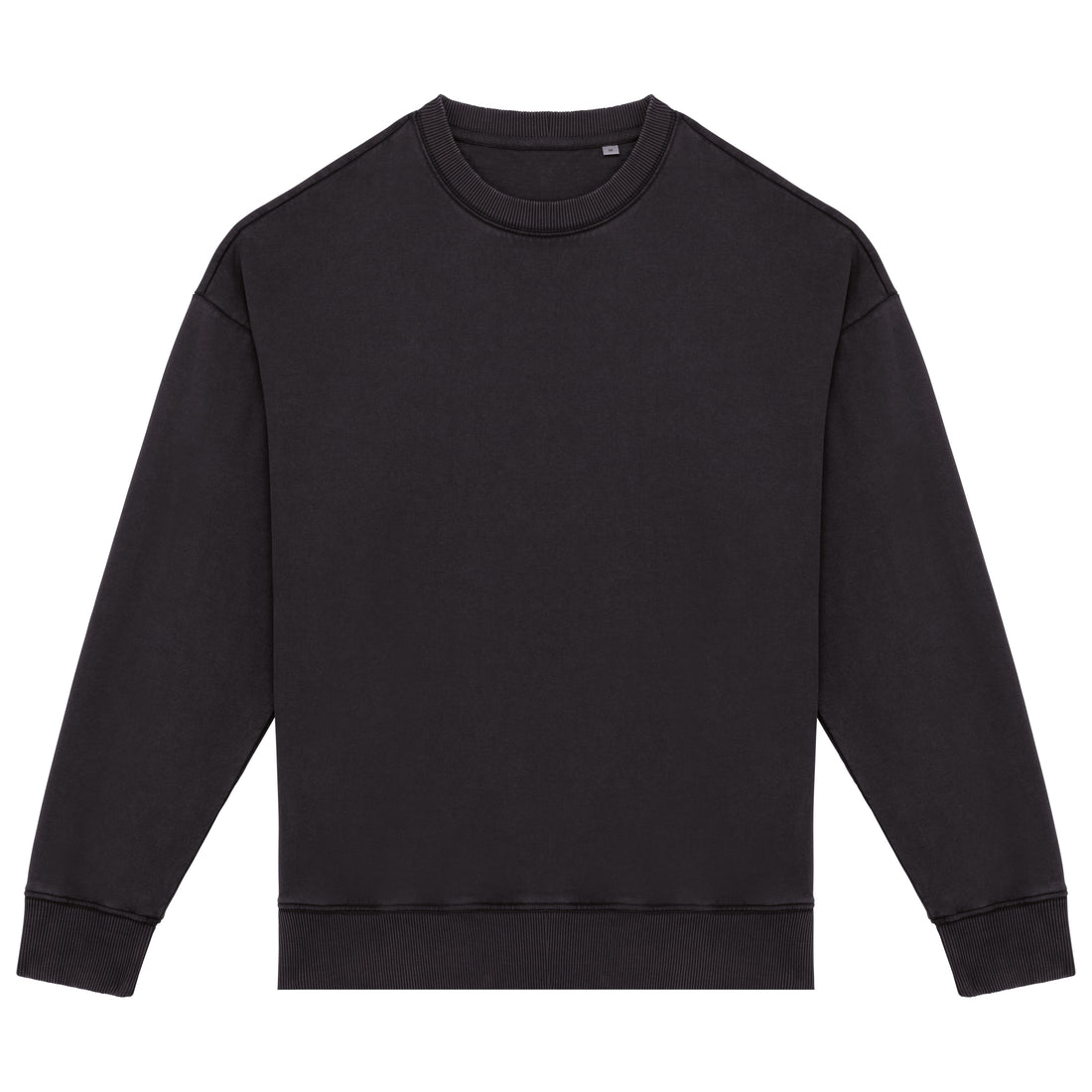 Duurzame oversized verwassen uniseks sweater met ronde hals