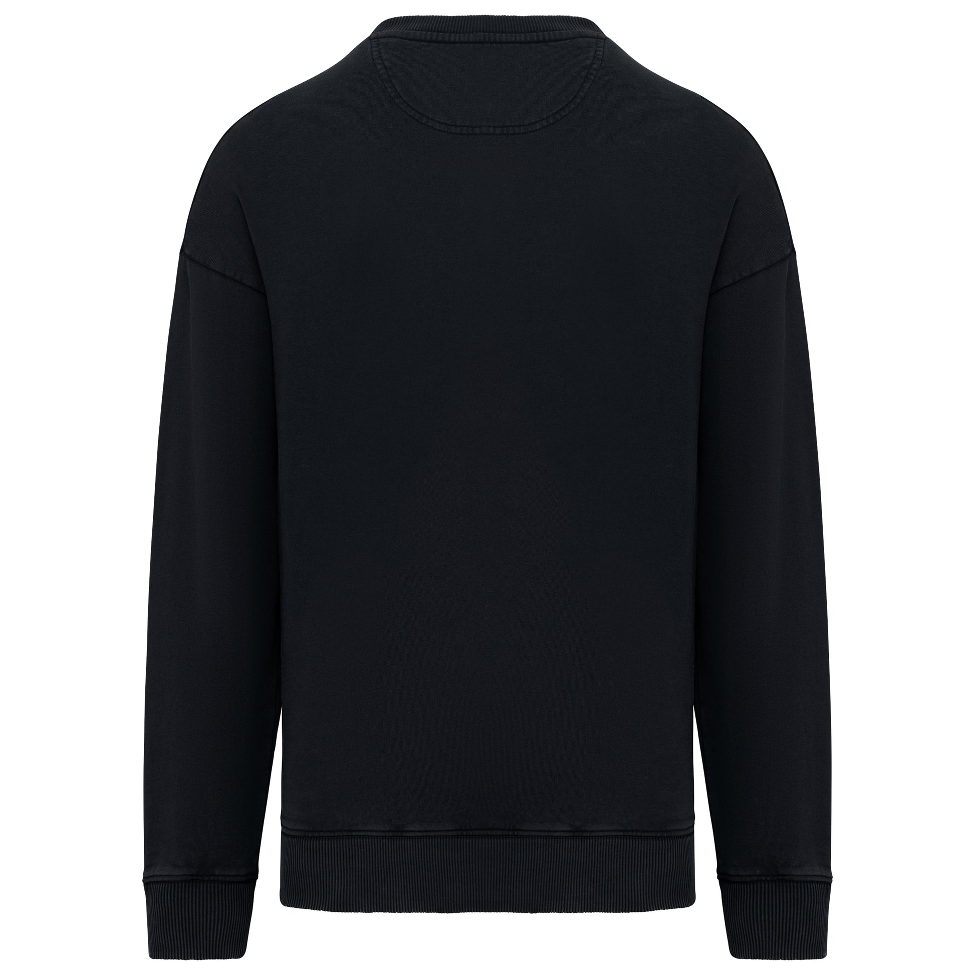 Duurzame oversized verwassen uniseks sweater met ronde hals