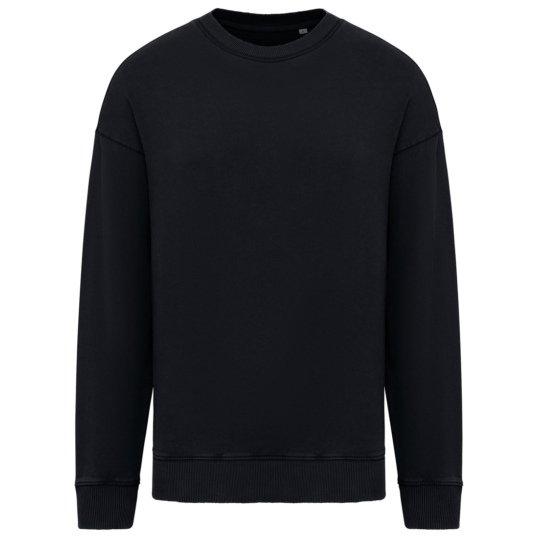 Duurzame oversized verwassen uniseks sweater met ronde hals