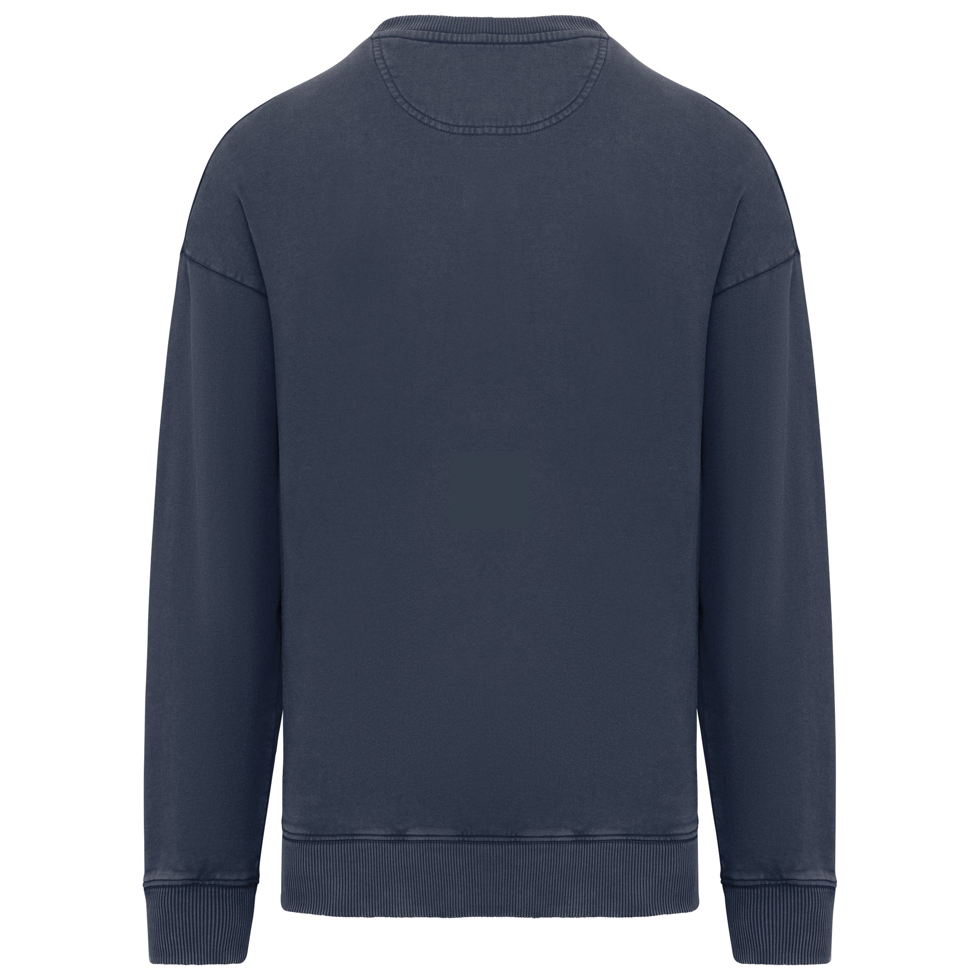 Duurzame oversized verwassen uniseks sweater met ronde hals