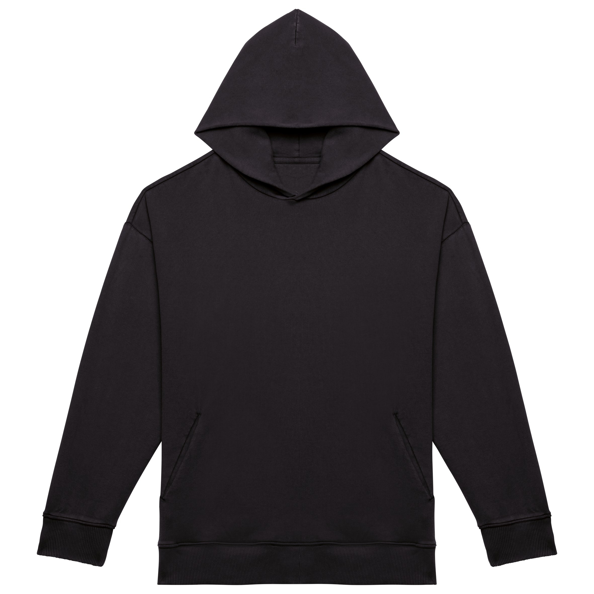 Duurzame uniseks oversized verwassen sweater met capuchon