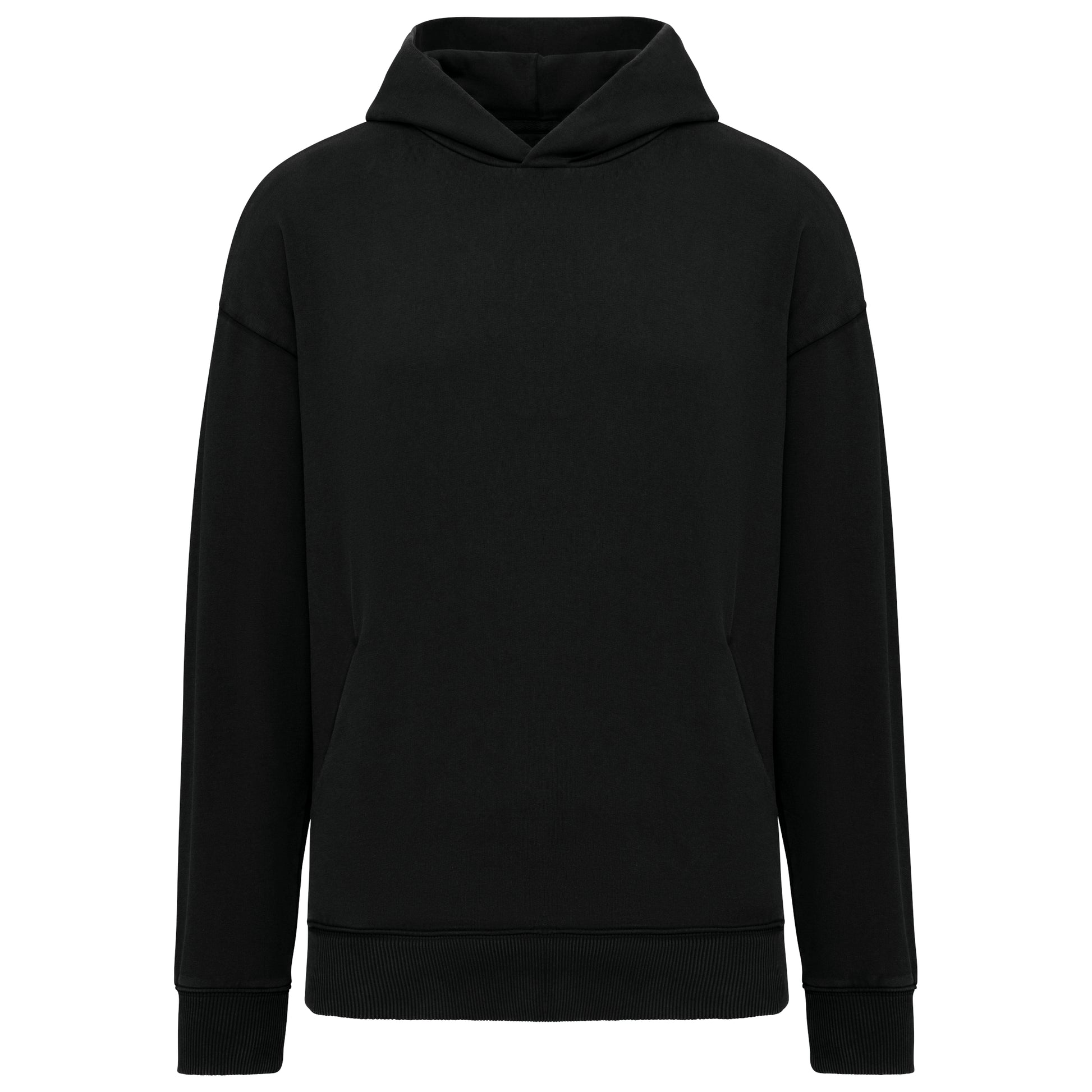 Duurzame uniseks oversized verwassen sweater met capuchon