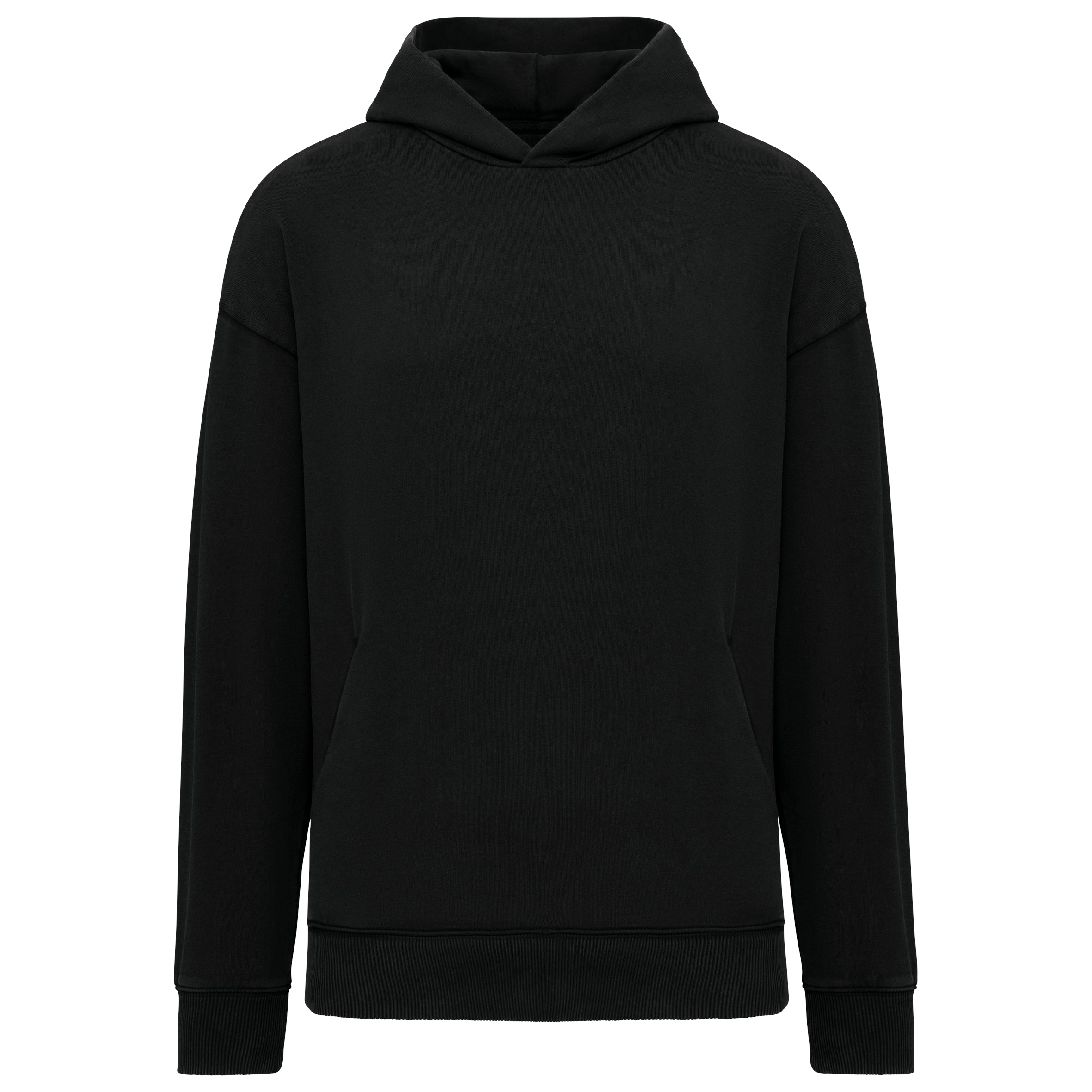 Duurzame uniseks oversized verwassen sweater met capuchon