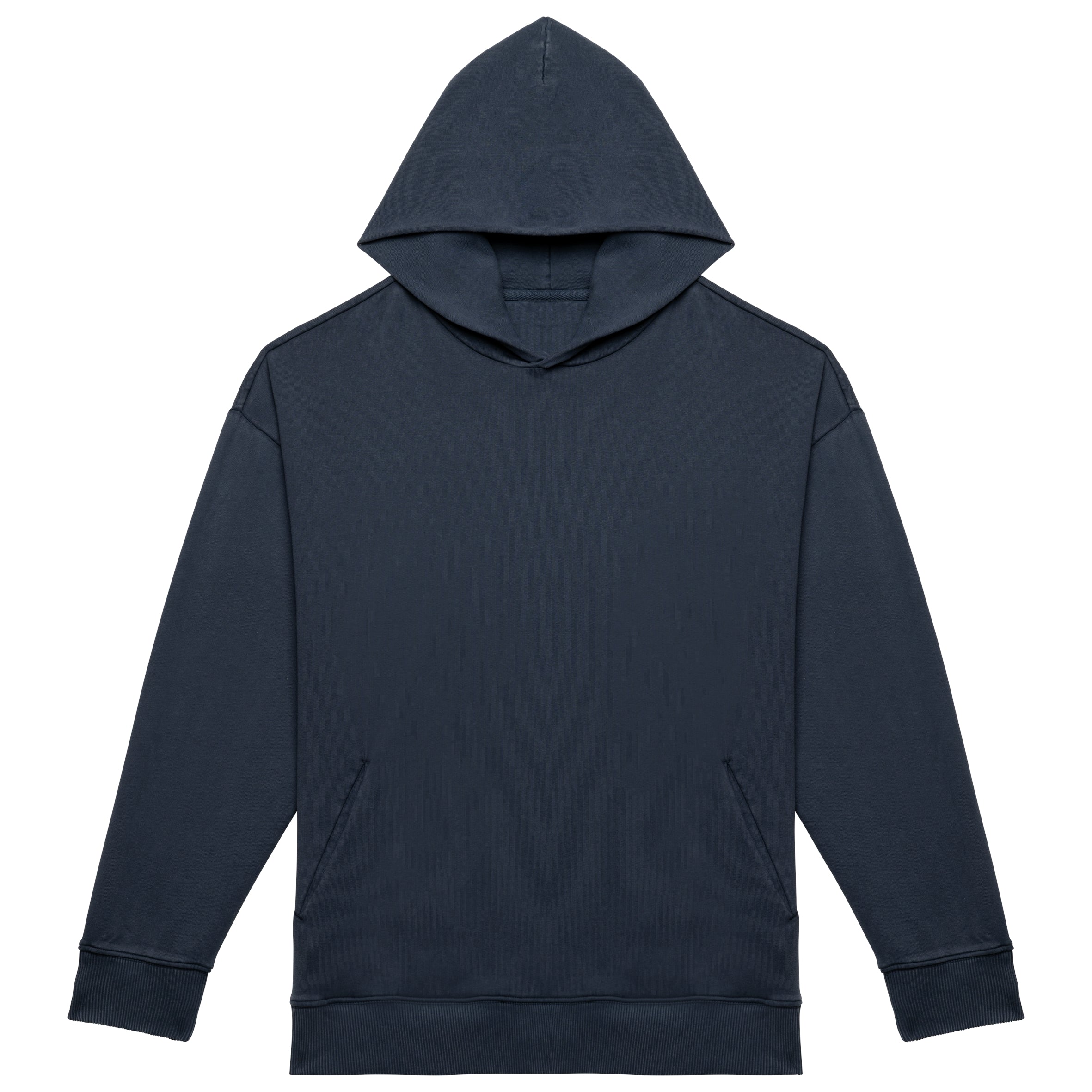 Duurzame uniseks oversized verwassen sweater met capuchon