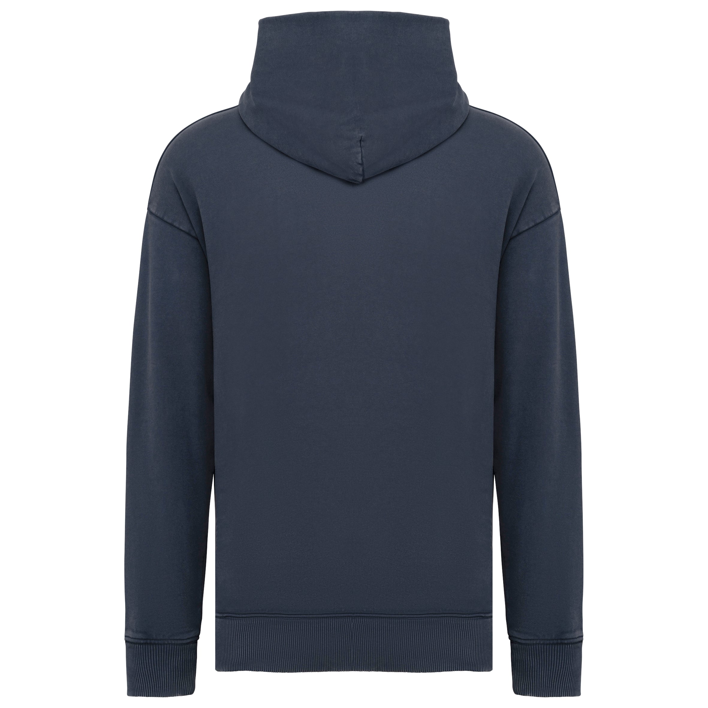 Duurzame uniseks oversized verwassen sweater met capuchon