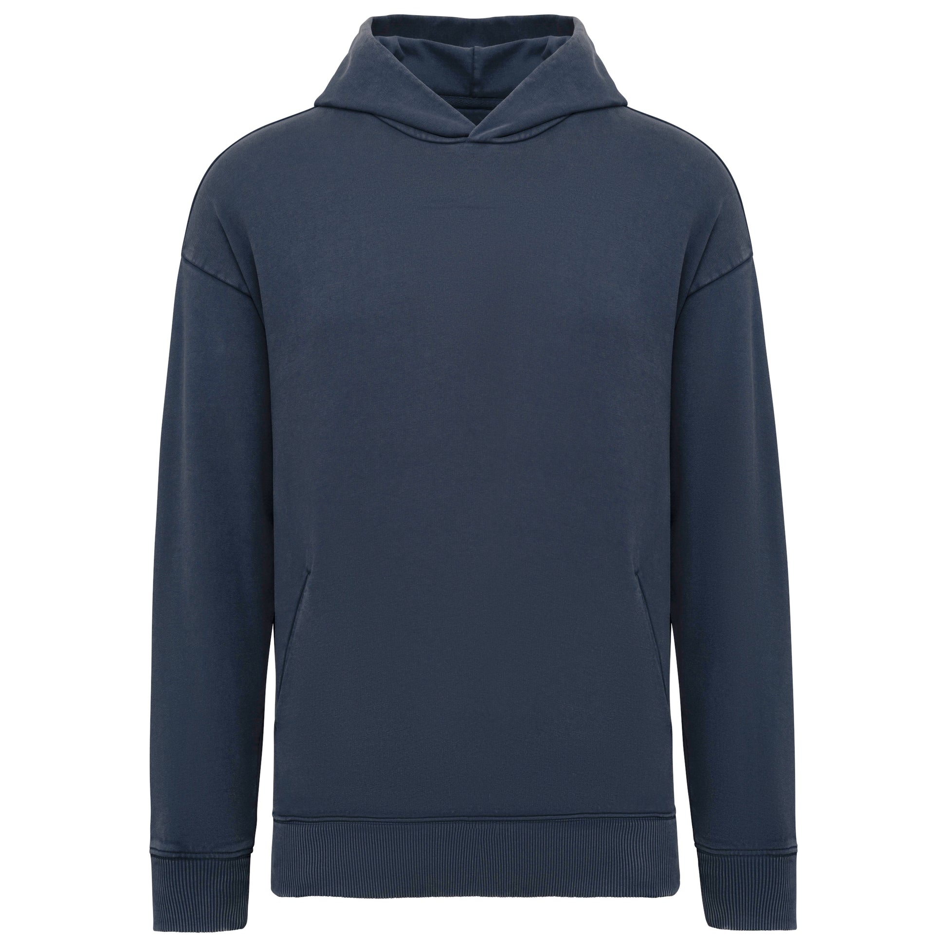 Duurzame uniseks oversized verwassen sweater met capuchon