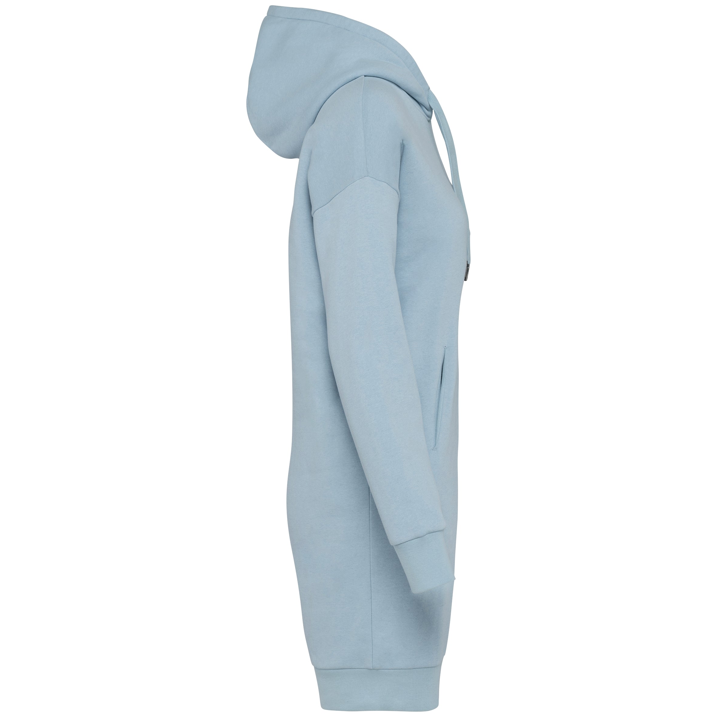 Ecologische sweaterjurk met capuchon