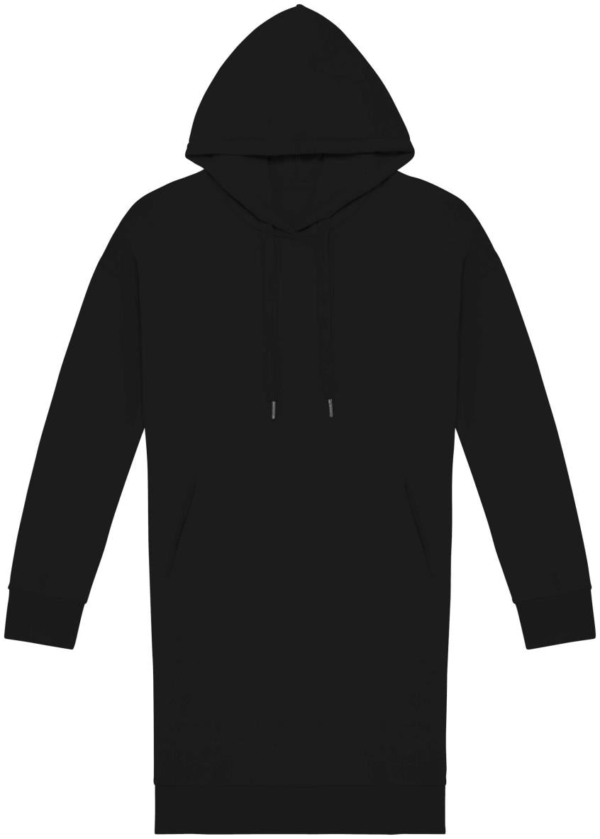 Ecologische sweaterjurk met capuchon