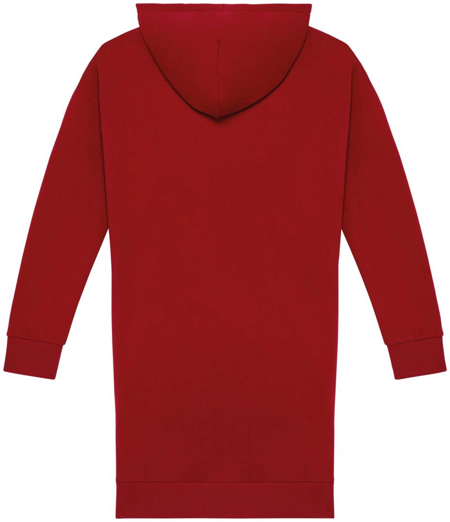 Ecologische sweaterjurk met capuchon