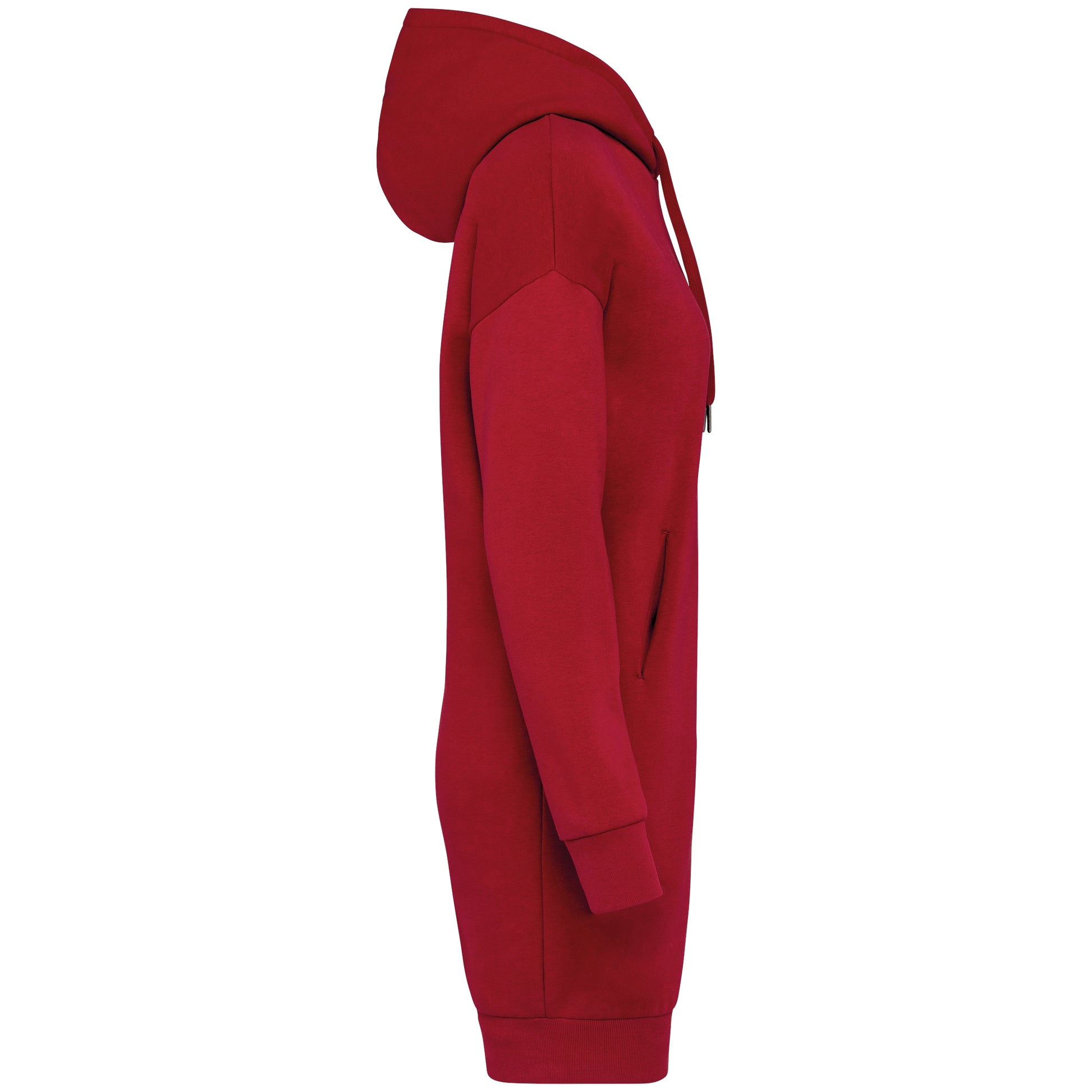 Ecologische sweaterjurk met capuchon