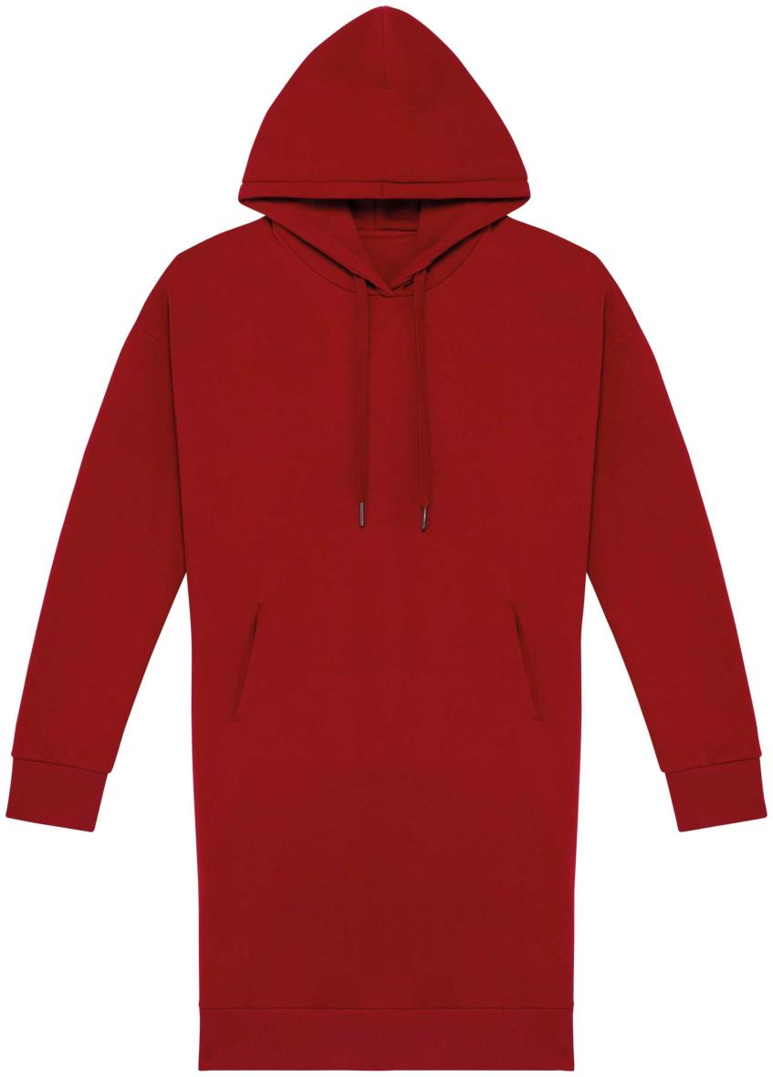 Ecologische sweaterjurk met capuchon