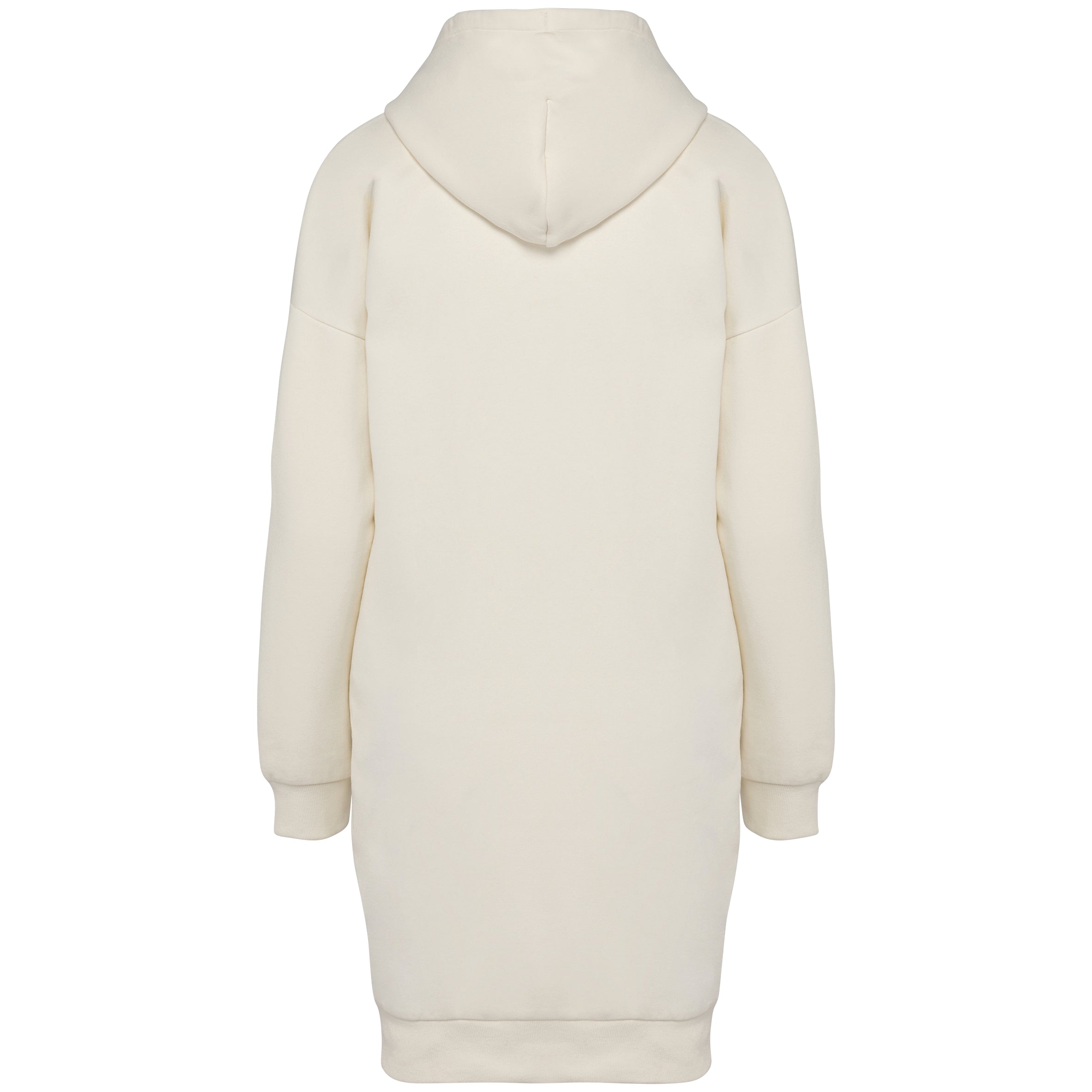 Ecologische sweaterjurk met capuchon