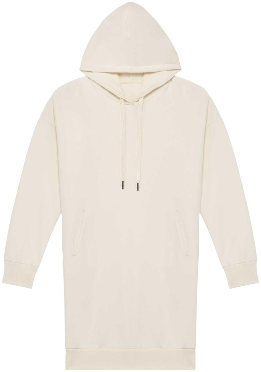 Ecologische sweaterjurk met capuchon