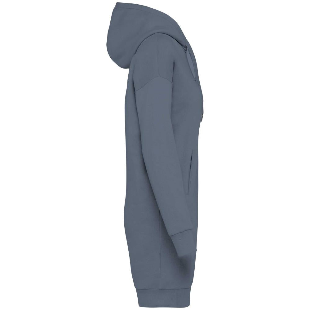 Ecologische sweaterjurk met capuchon