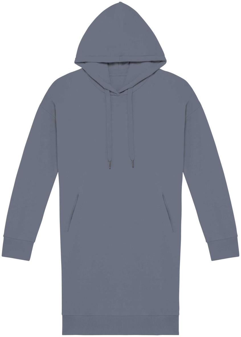 Ecologische sweaterjurk met capuchon