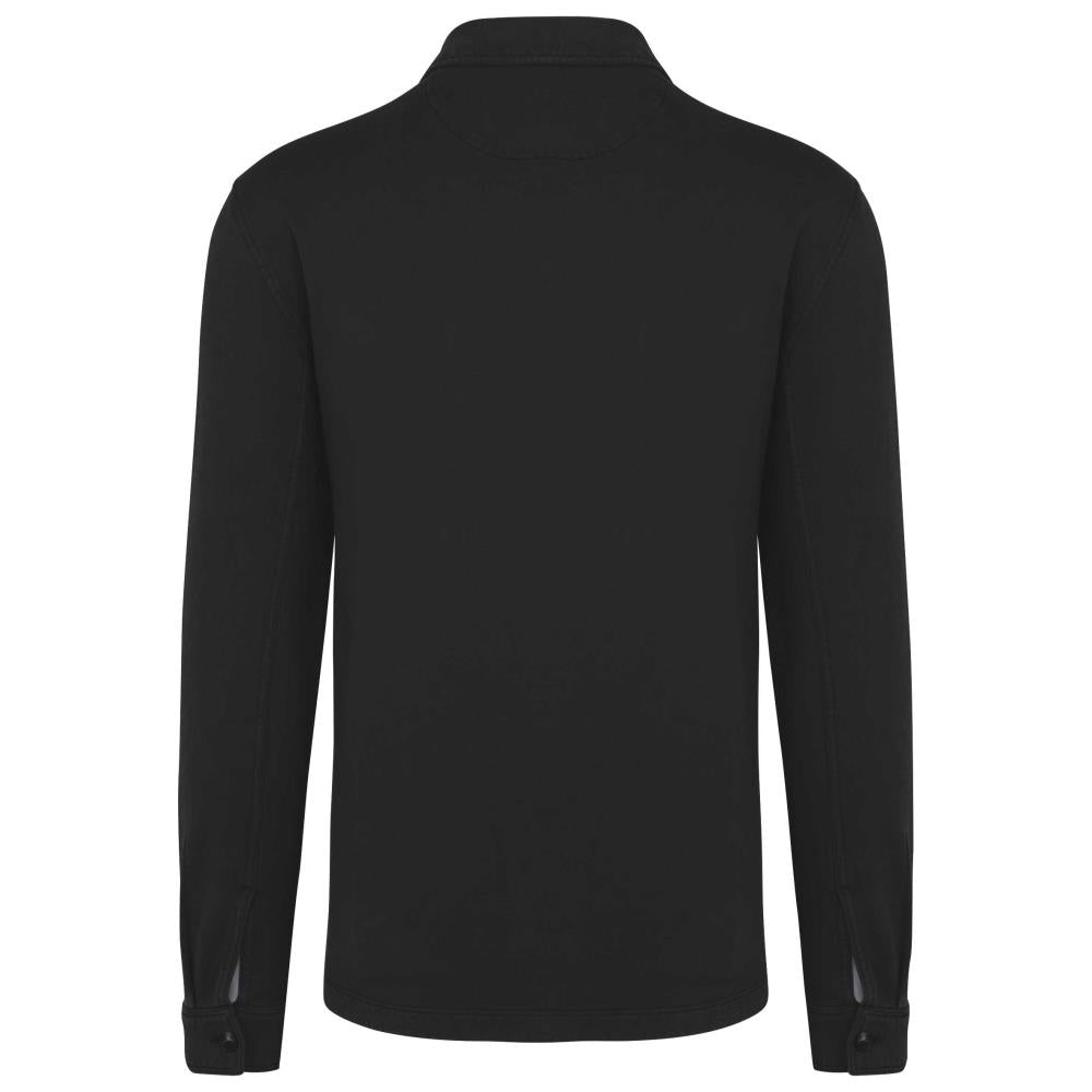 Ecologisch verwassen herenoverhemd in geborsteld fleece