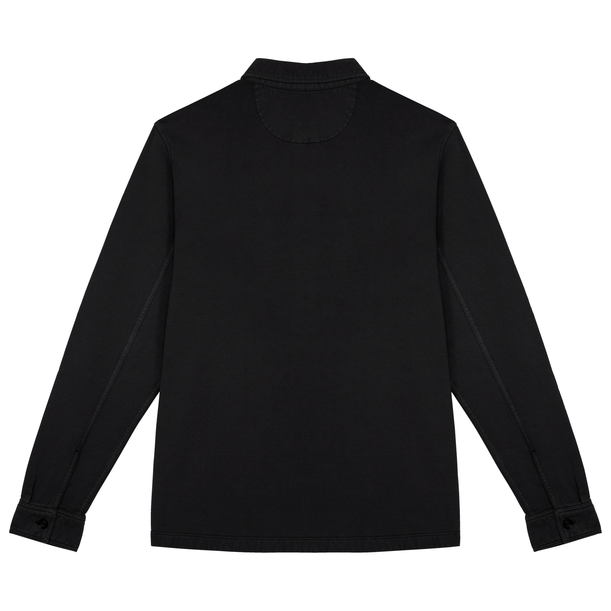 Ecologisch verwassen herenoverhemd in geborsteld fleece