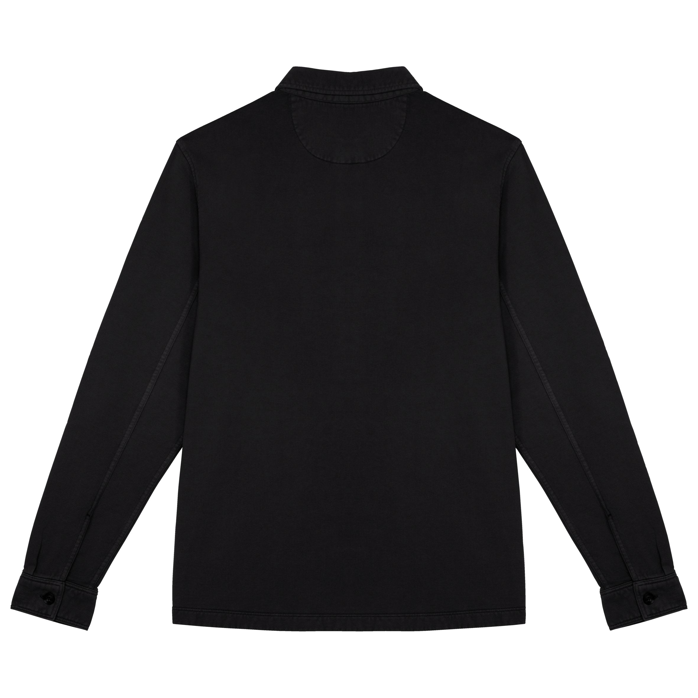 Ecologisch verwassen herenoverhemd in geborsteld fleece