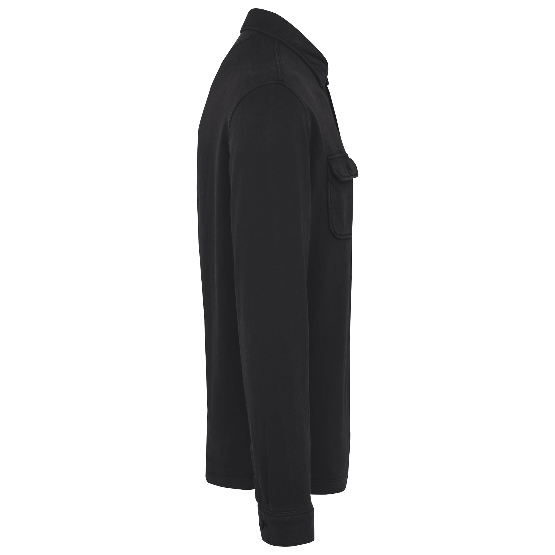 Ecologisch verwassen herenoverhemd in geborsteld fleece