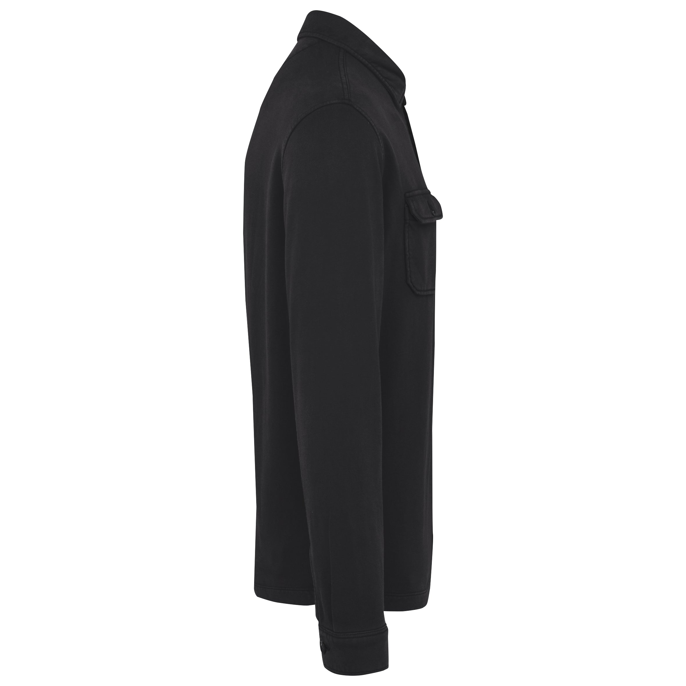 Ecologisch verwassen herenoverhemd in geborsteld fleece