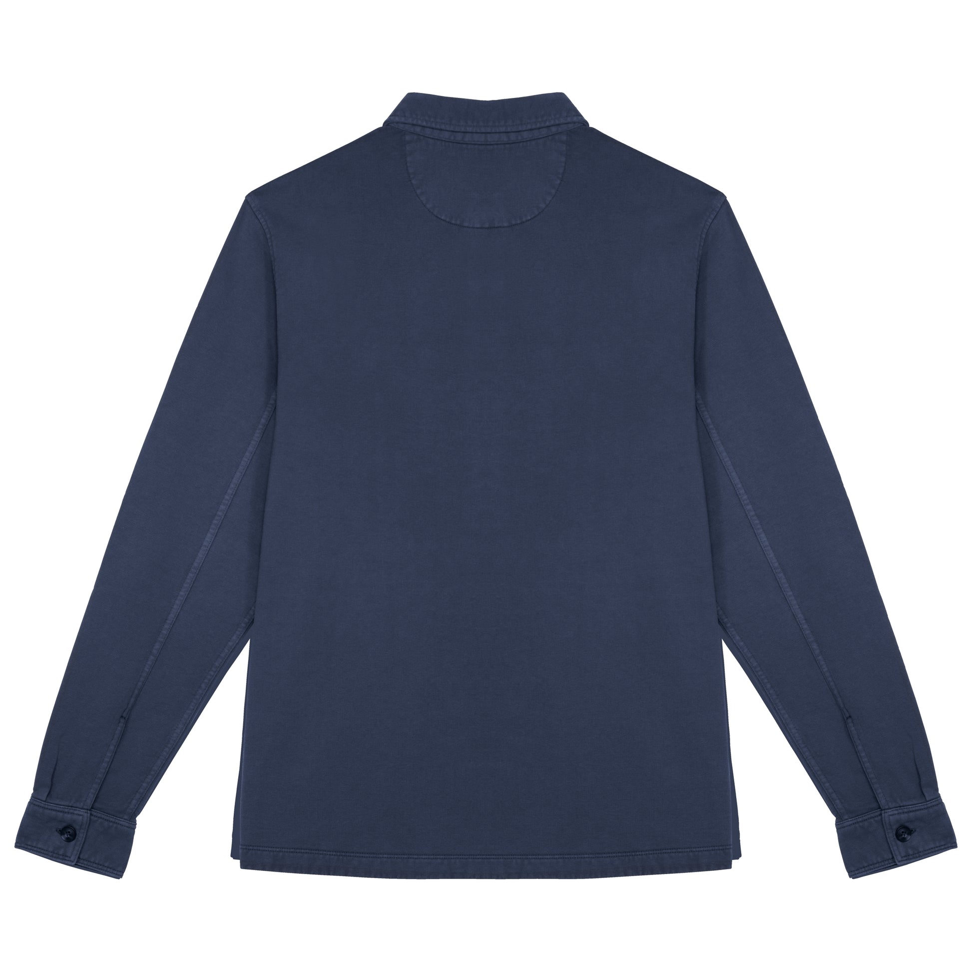 Ecologisch verwassen herenoverhemd in geborsteld fleece