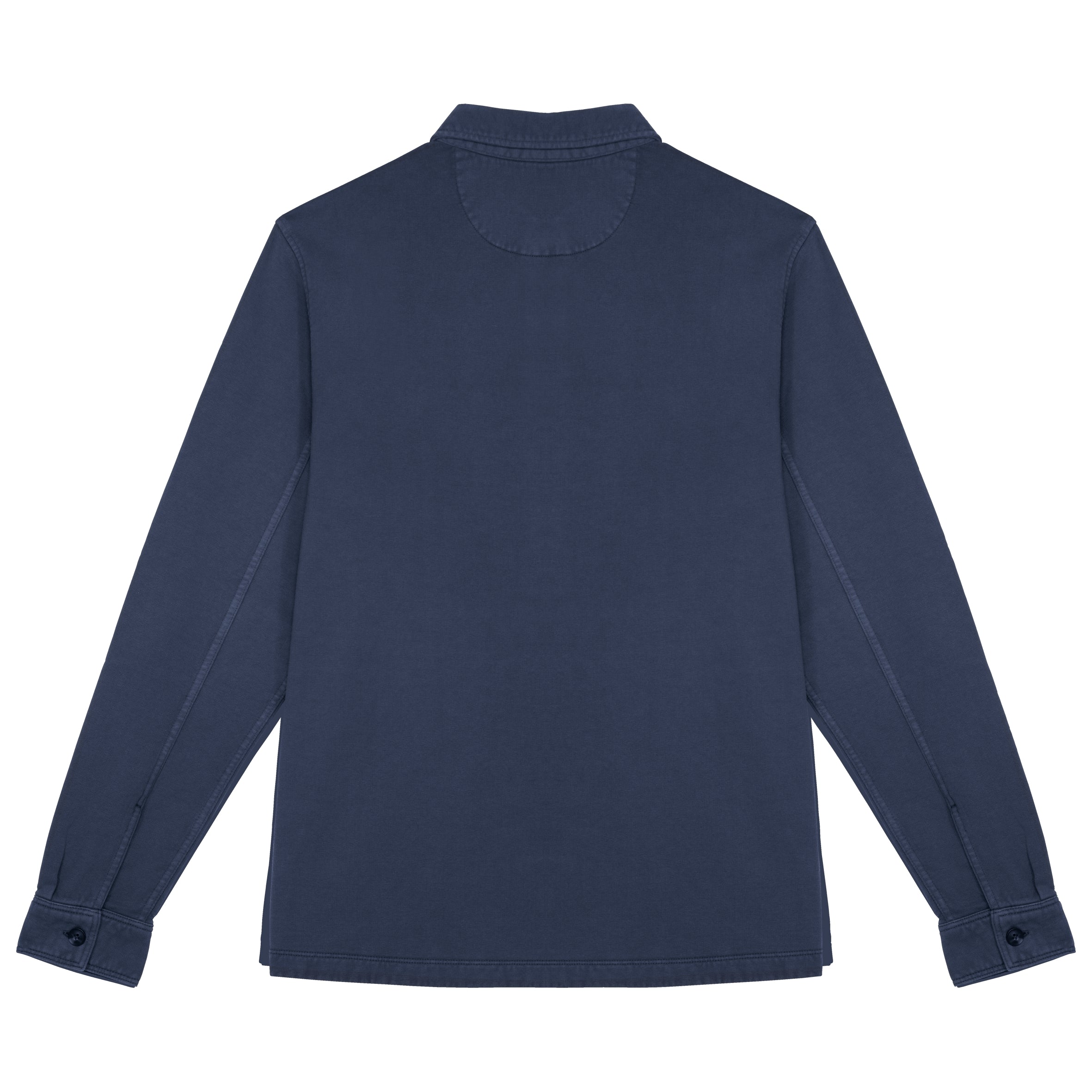 Ecologisch verwassen herenoverhemd in geborsteld fleece