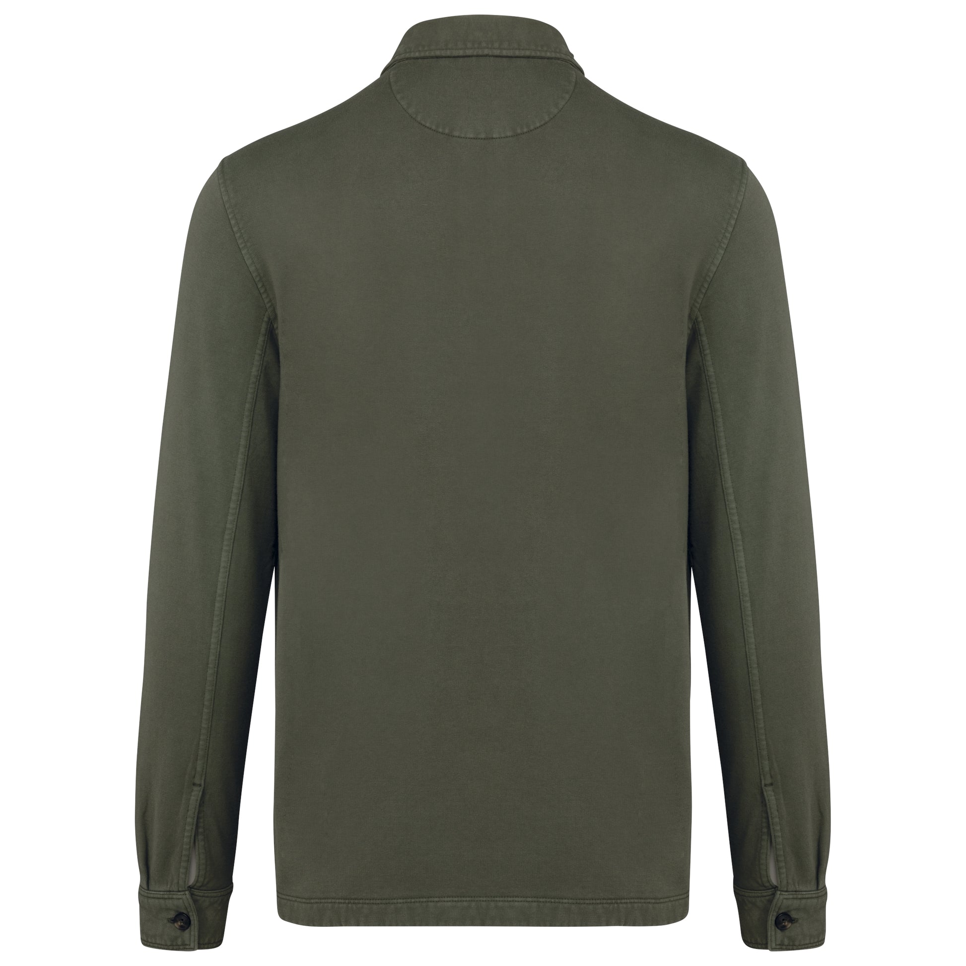 Ecologisch verwassen herenoverhemd in geborsteld fleece