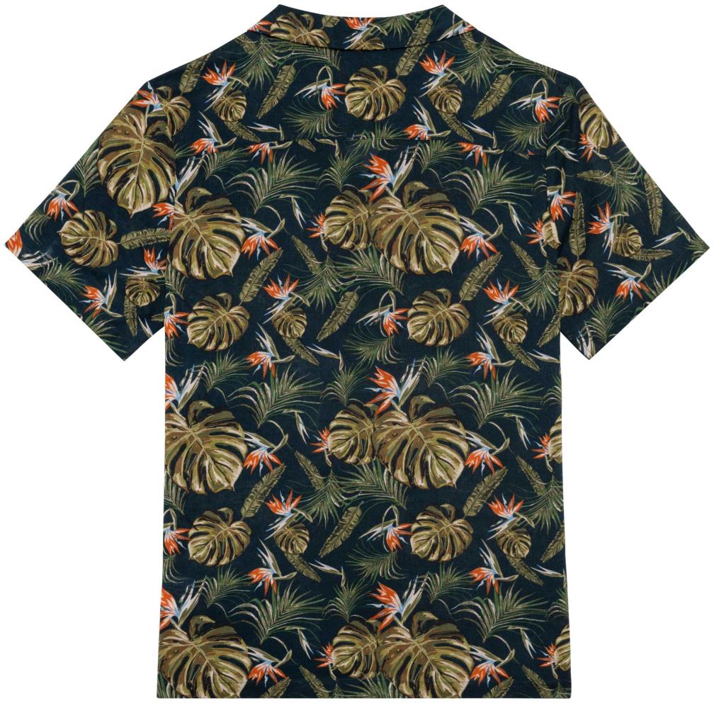Ecologisch herenoverhemd met Hawaïaanse print
