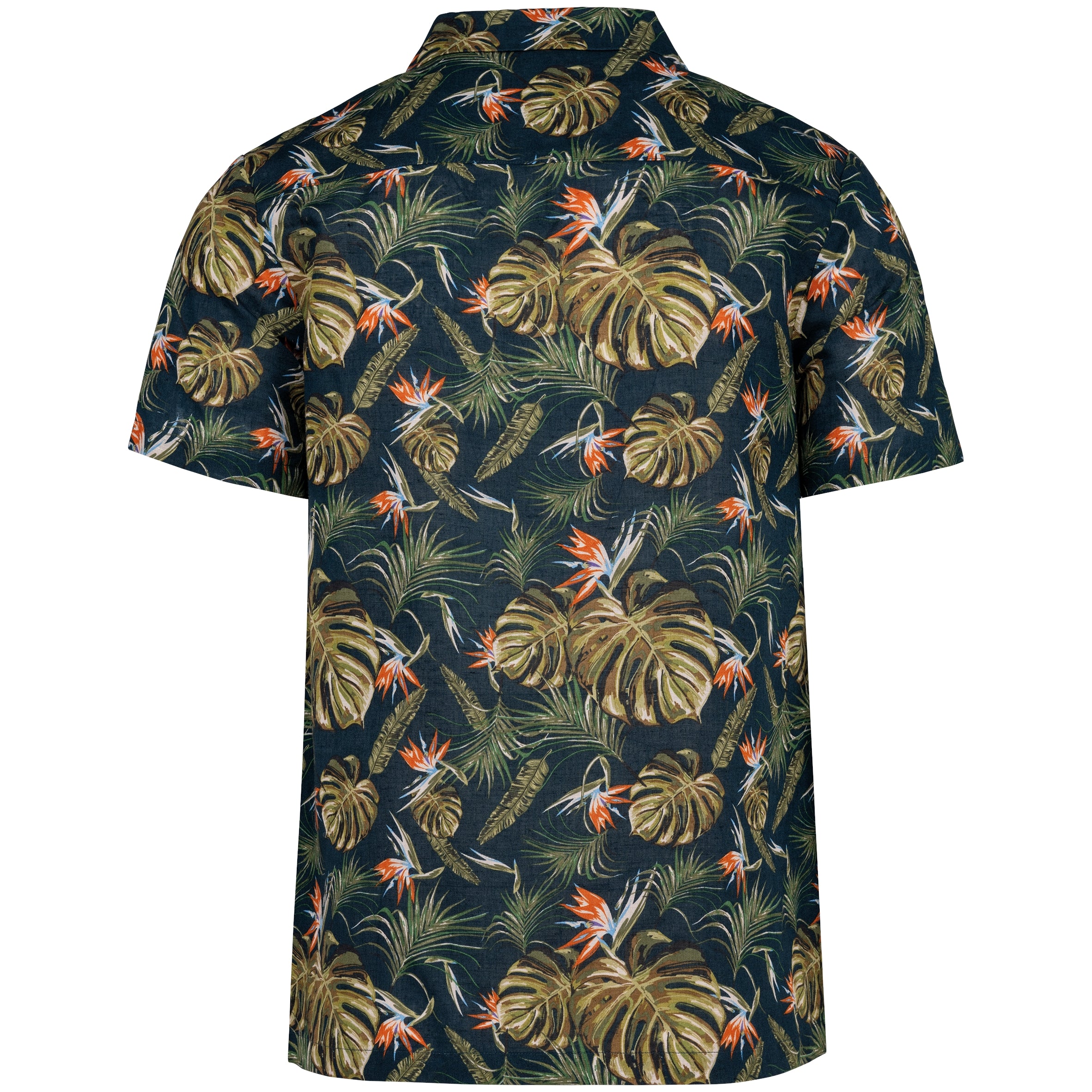 Ecologisch herenoverhemd met Hawaïaanse print