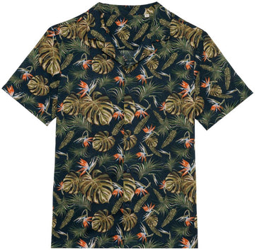 Ecologisch herenoverhemd met Hawaïaanse print