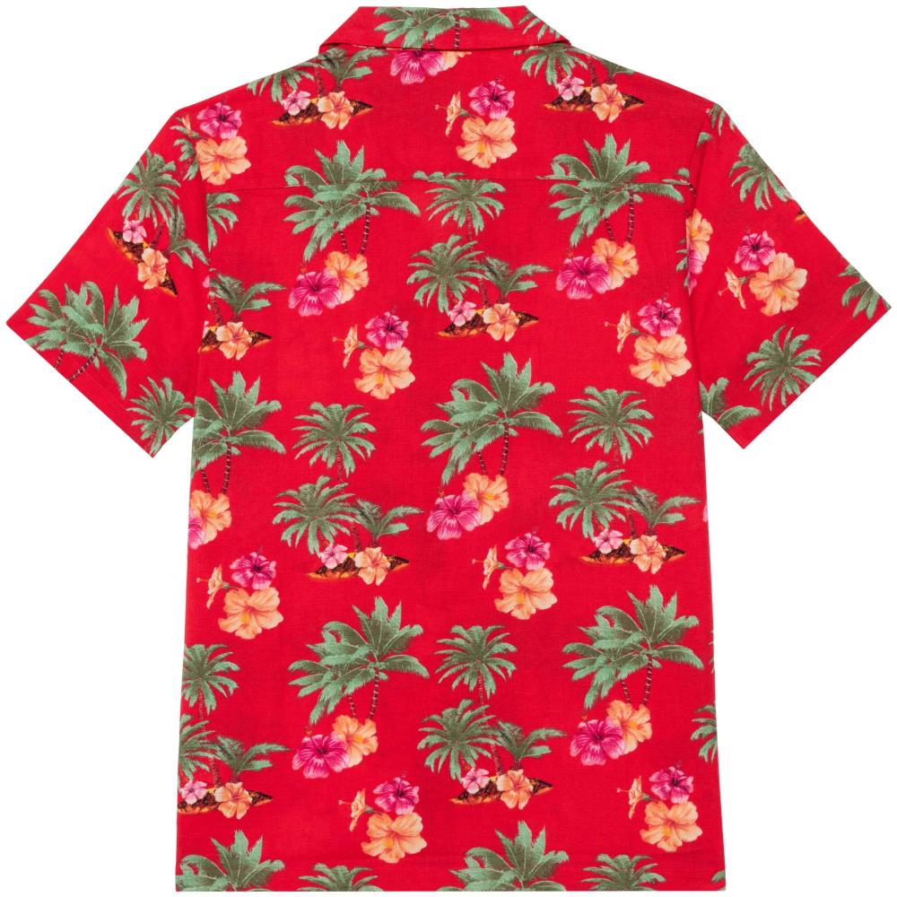 Ecologisch herenoverhemd met Hawaïaanse print
