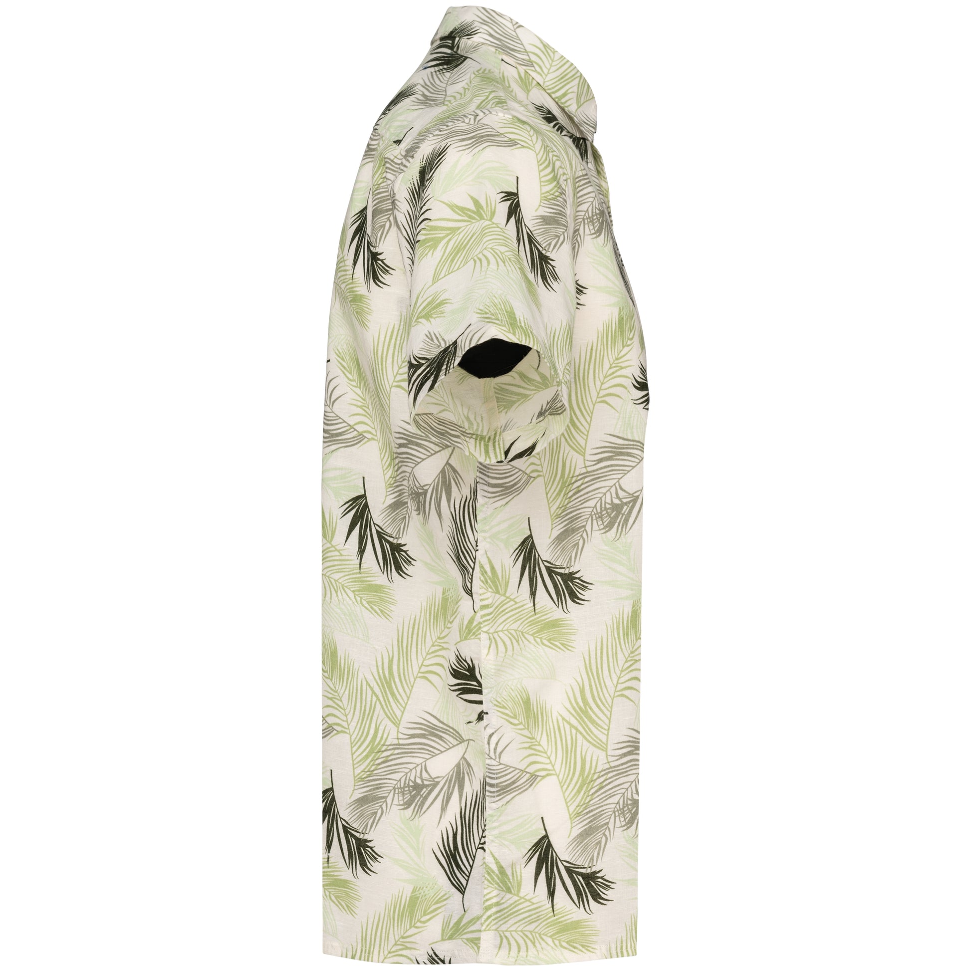 Ecologisch herenoverhemd met plantenmotief