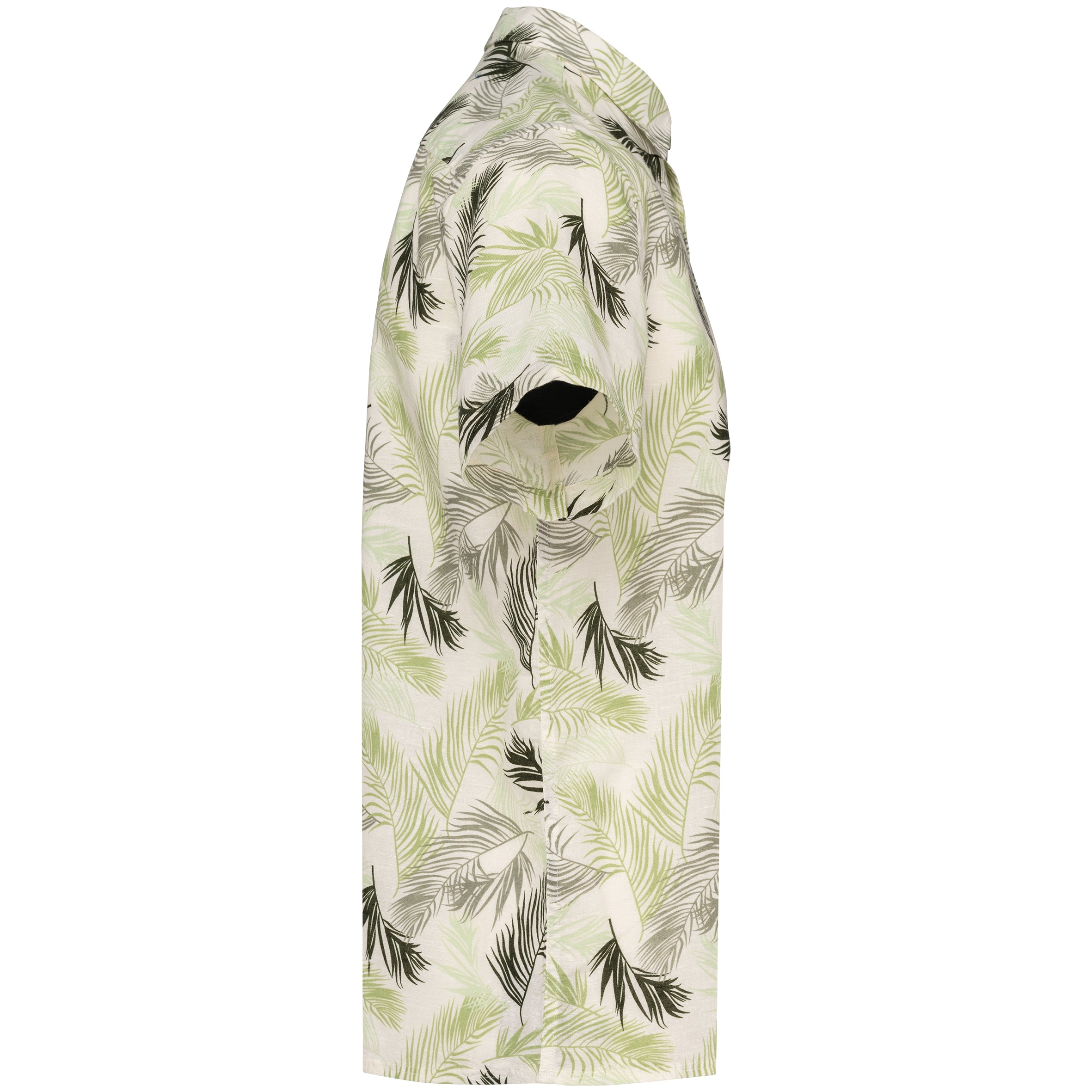 Ecologisch herenoverhemd met plantenmotief