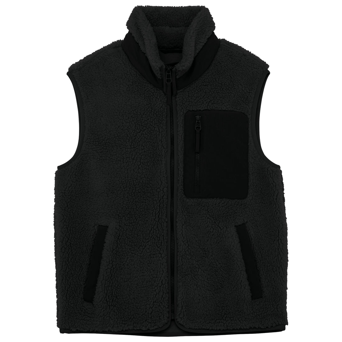 Ecologische uniseks bodywarmer van sherpa
