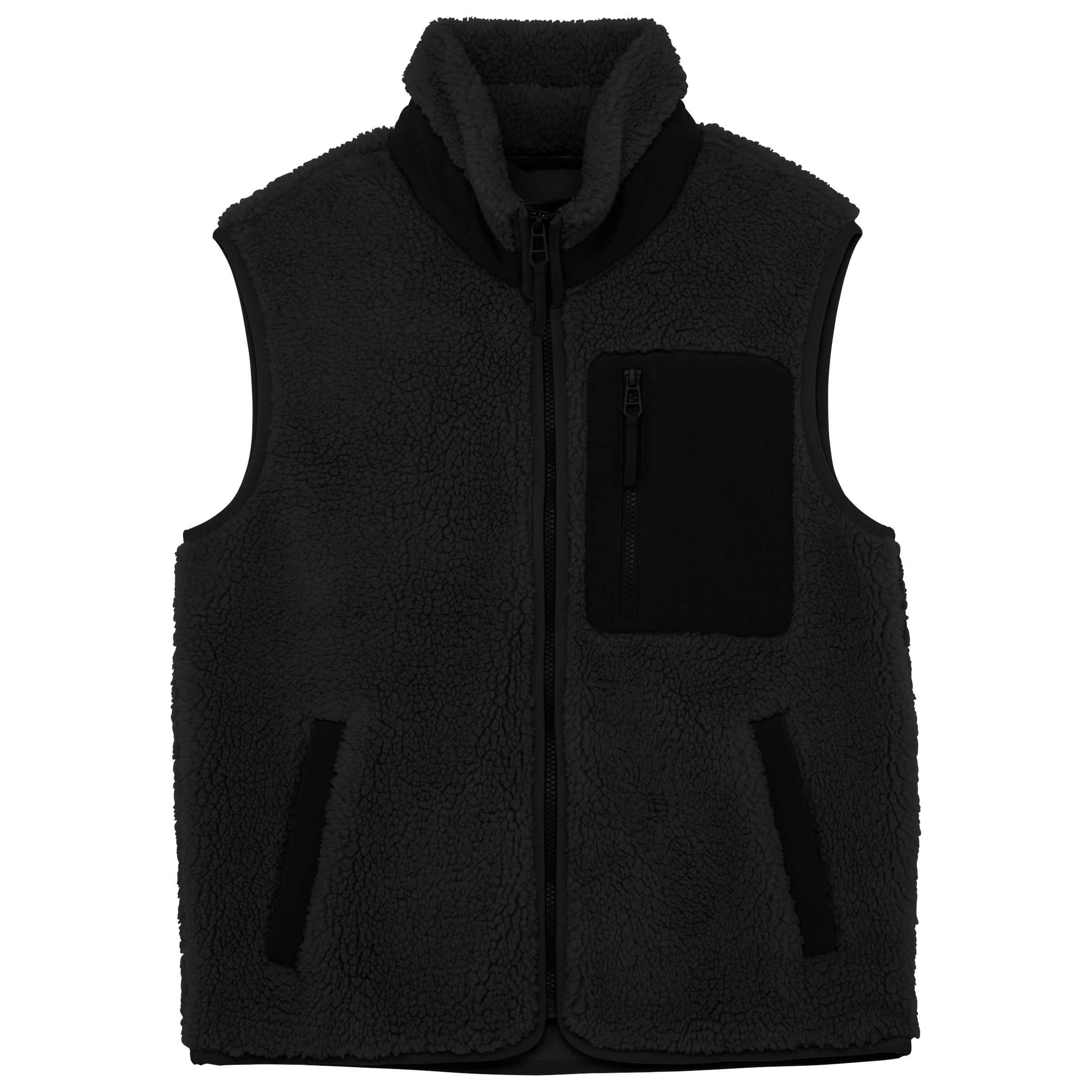 Ecologische uniseks bodywarmer van sherpa