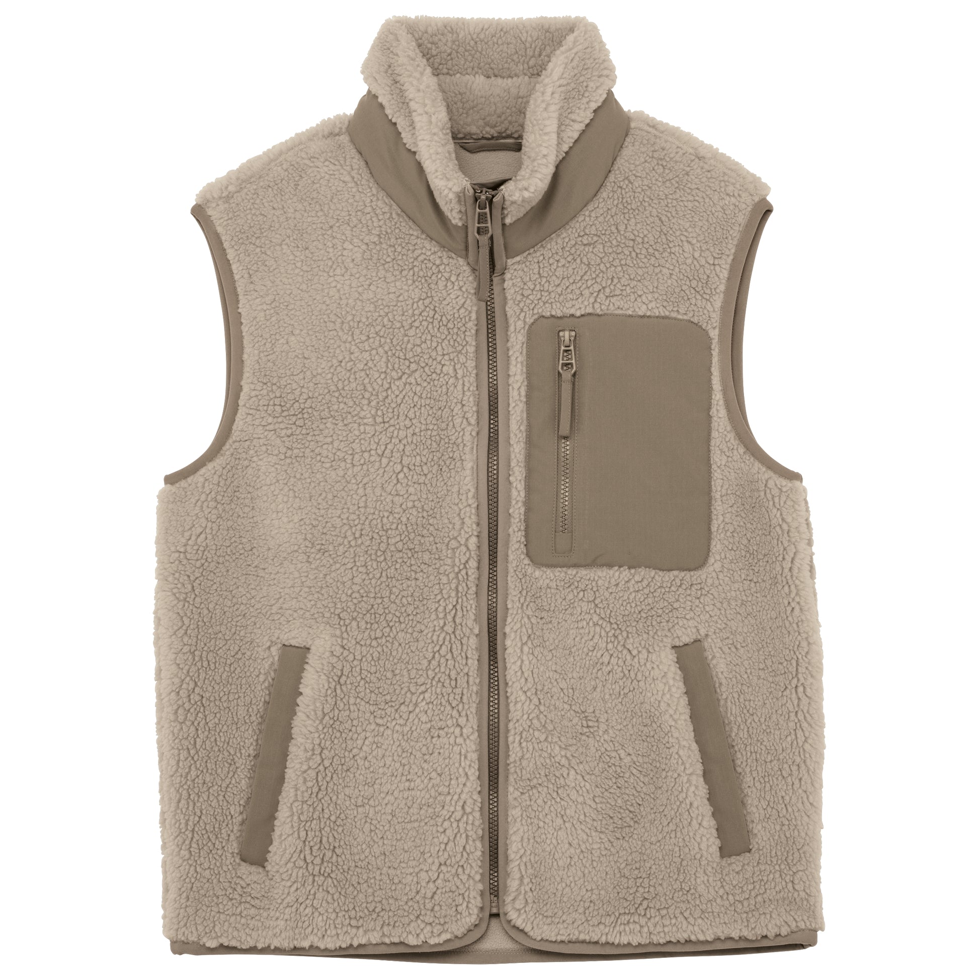 Ecologische uniseks bodywarmer van sherpa