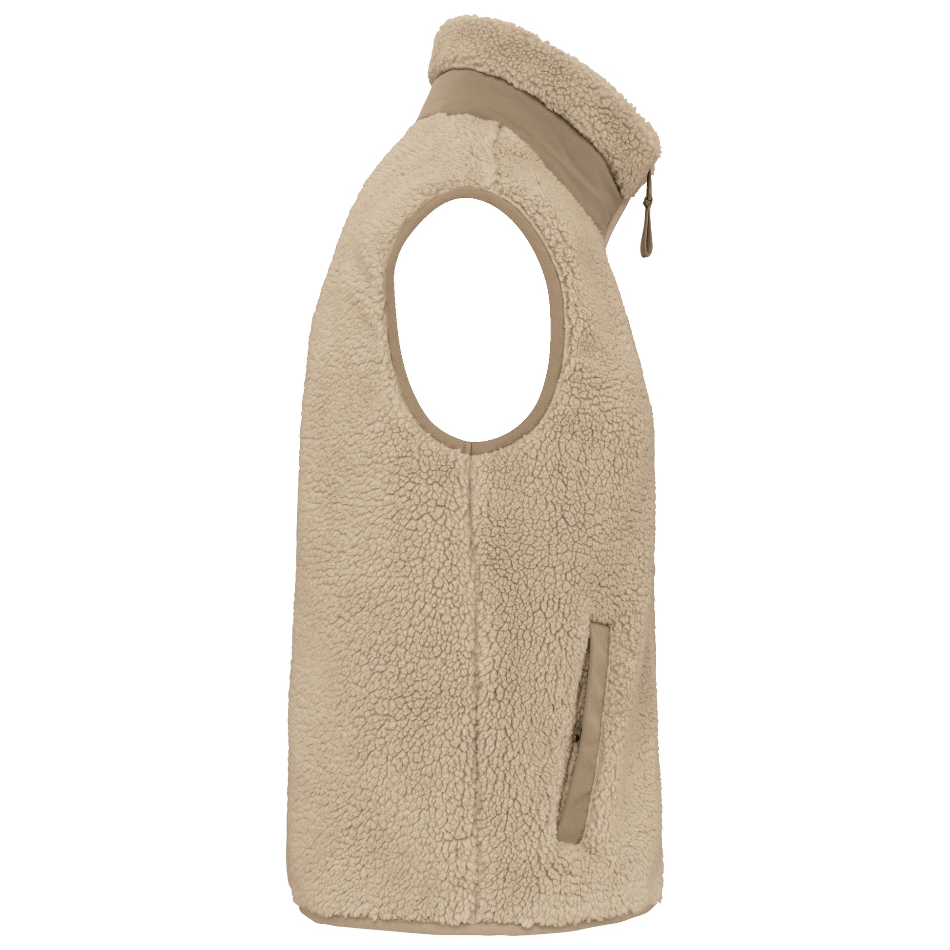 Ecologische uniseks bodywarmer van sherpa